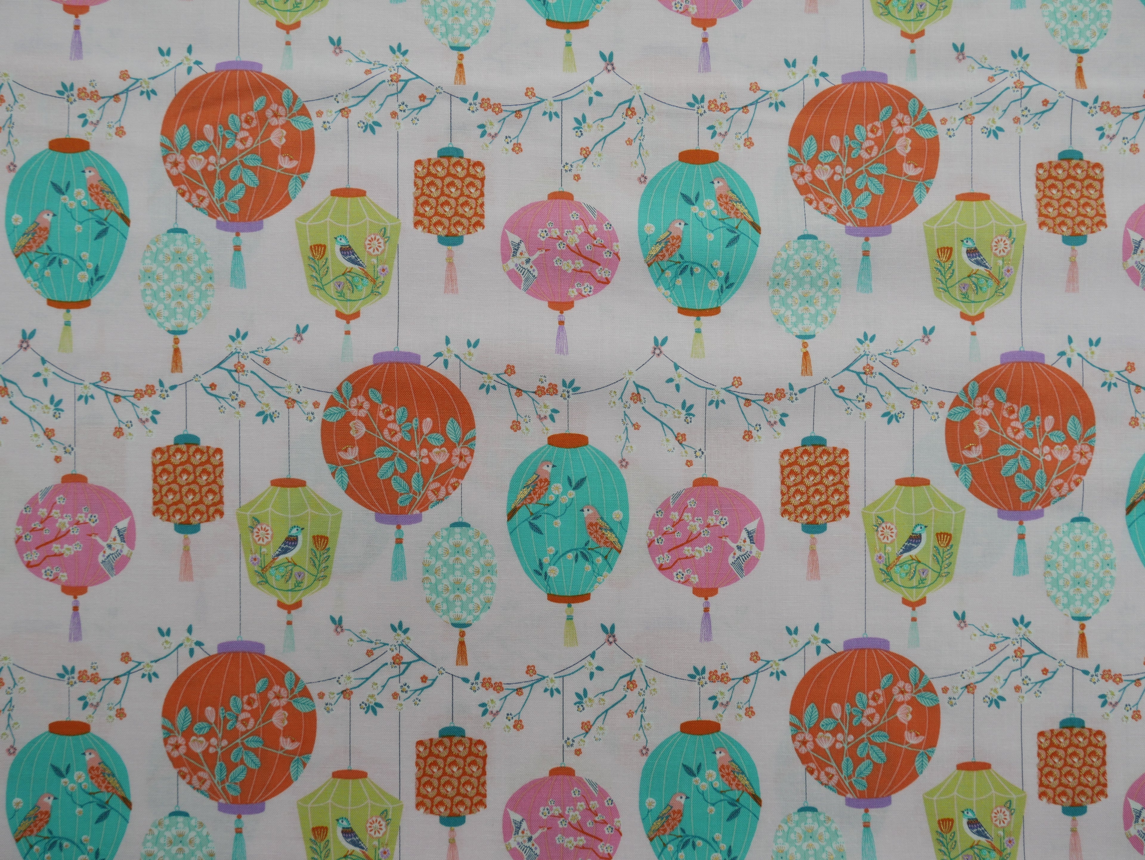 Blossom Days by Dashwood Studios, Lanterns in Pink, £14.20 pm-Cotton-Flying Bobbins Haberdashery