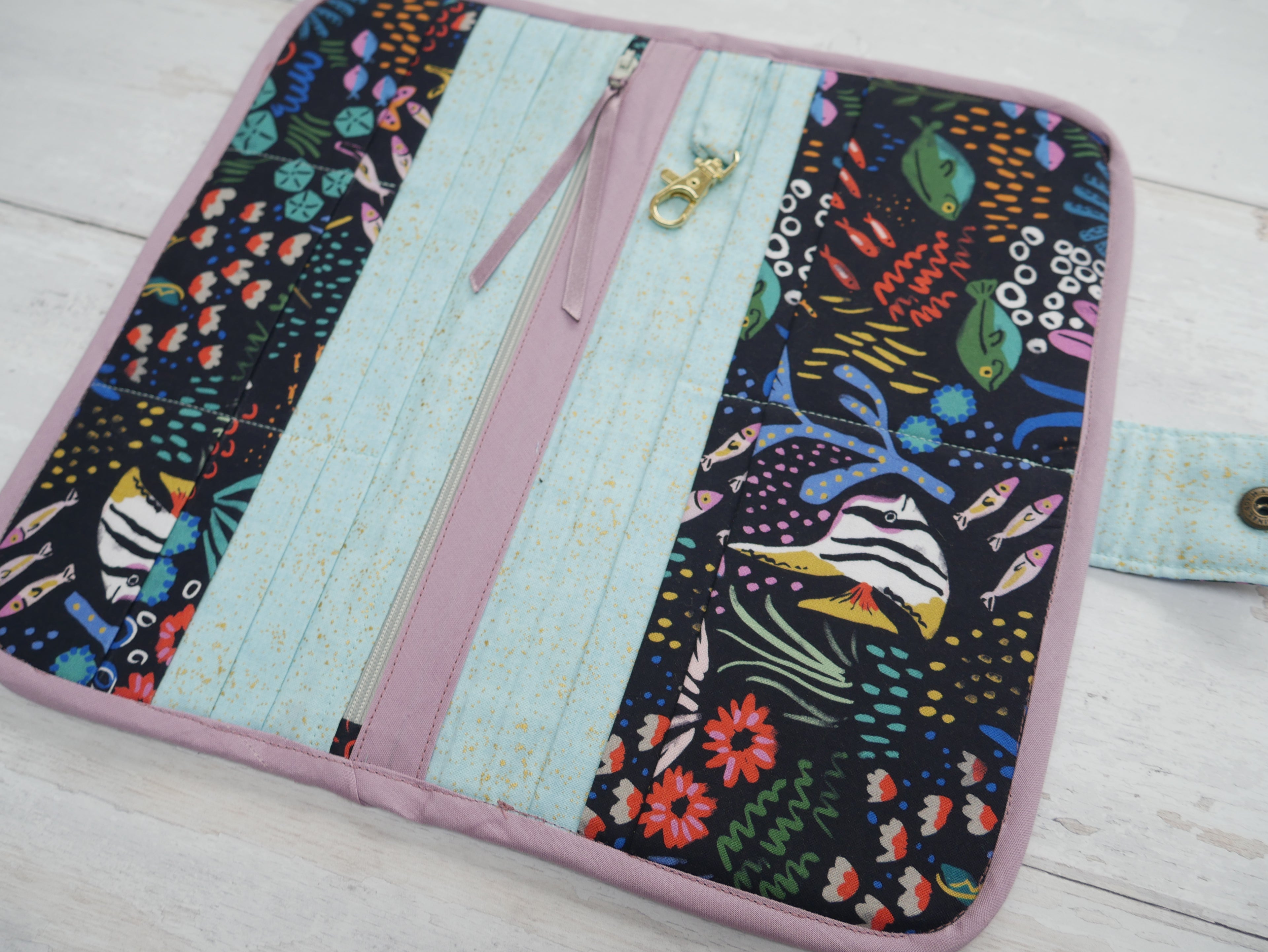 Travel Wallet - Aquatic Paradise-Sewing Kit-Flying Bobbins Haberdashery