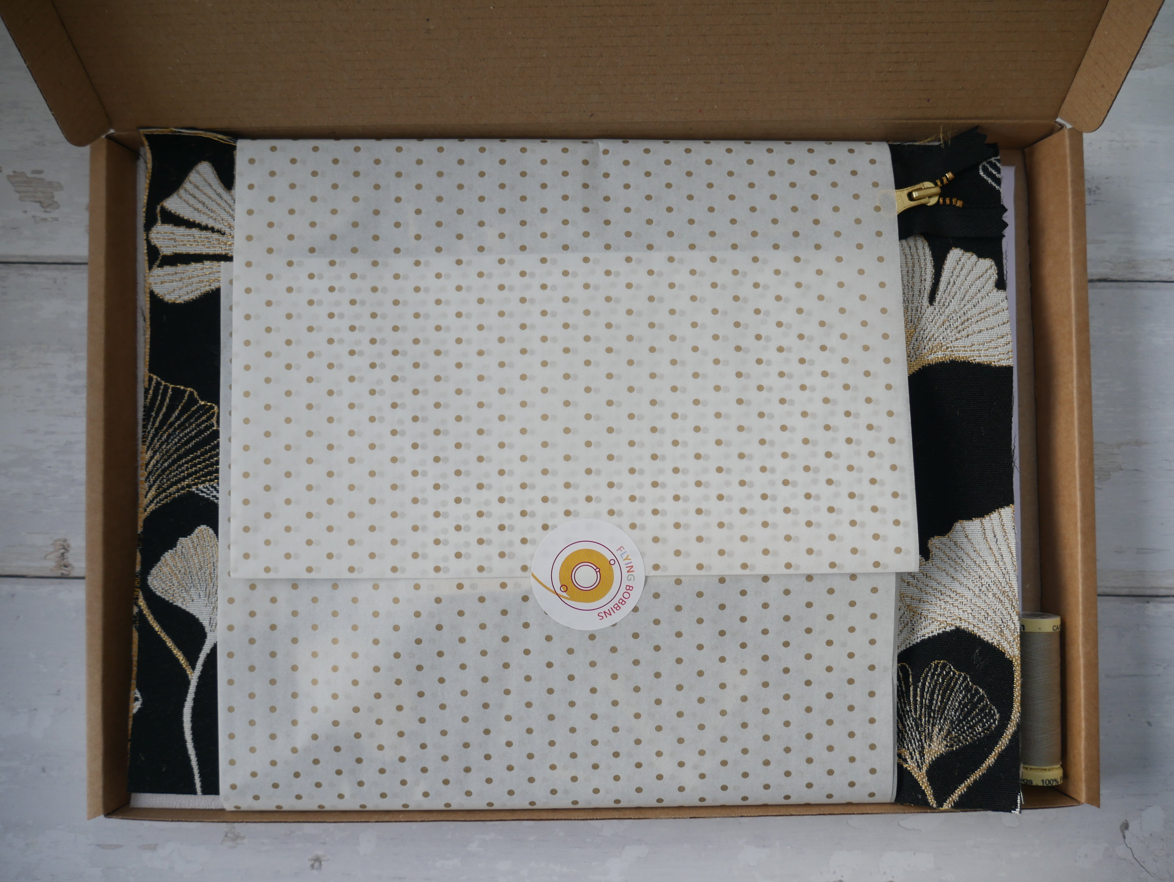 Bow Bag Kit & Pattern - Ginko Edition-Sewing Kit-Flying Bobbins Haberdashery