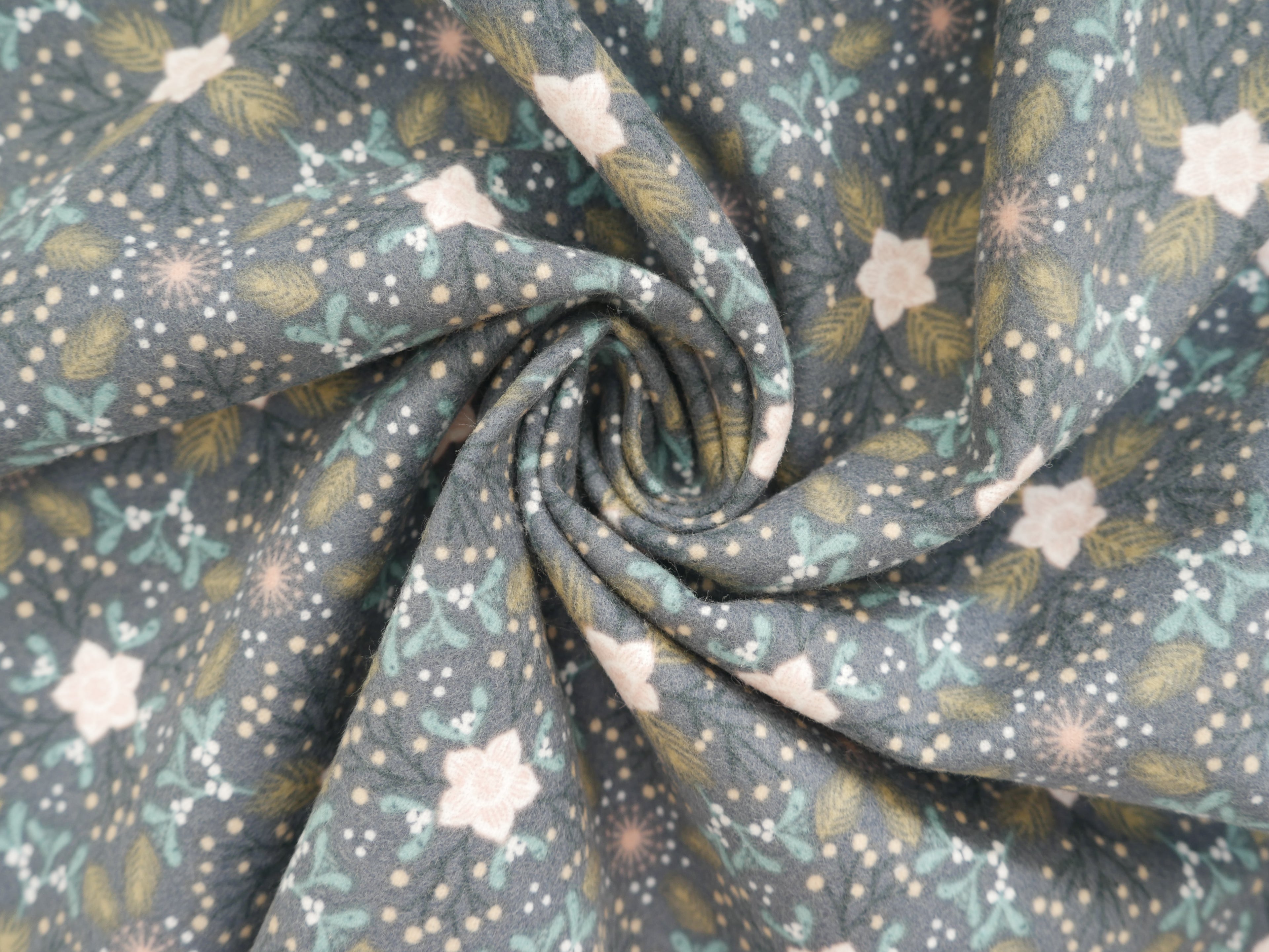 Lewis & Irene Winter In Bluebell Wood Flannel, Dark £15.80 p/m-Viscose-Flying Bobbins Haberdashery