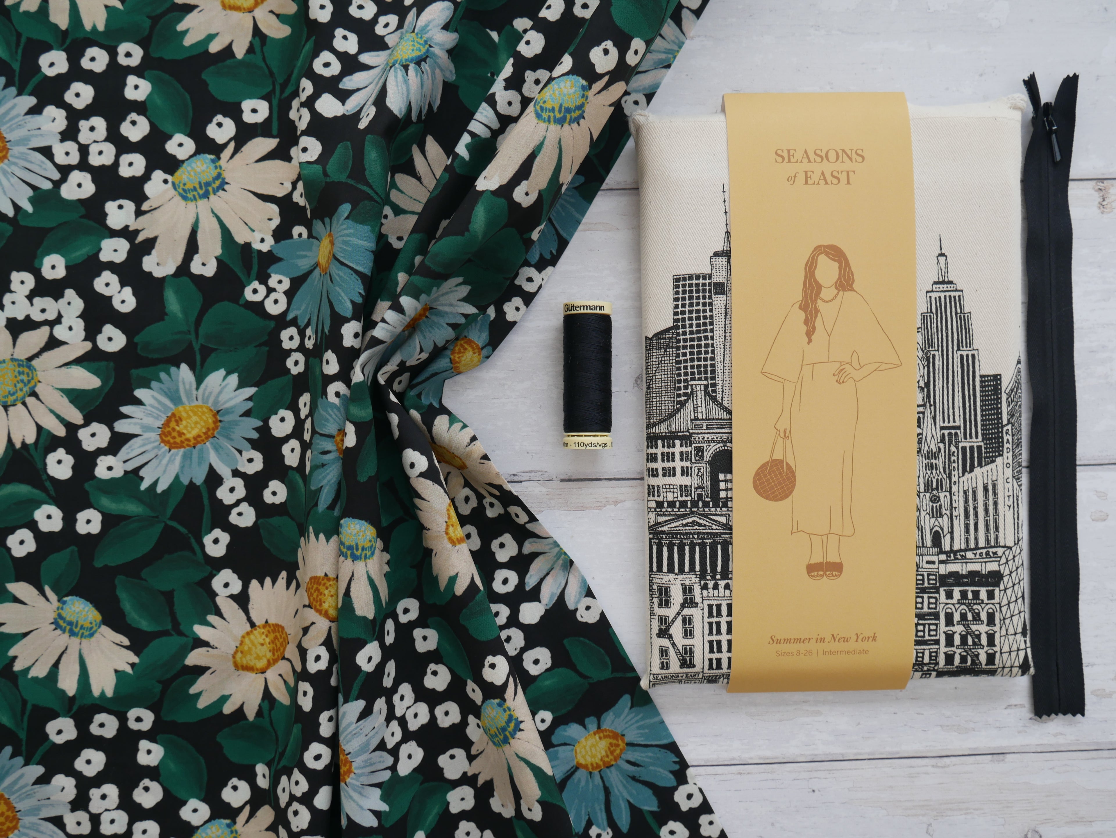 Summer in New York Dress Kit - Daisies-Dress-Flying Bobbins Haberdashery
