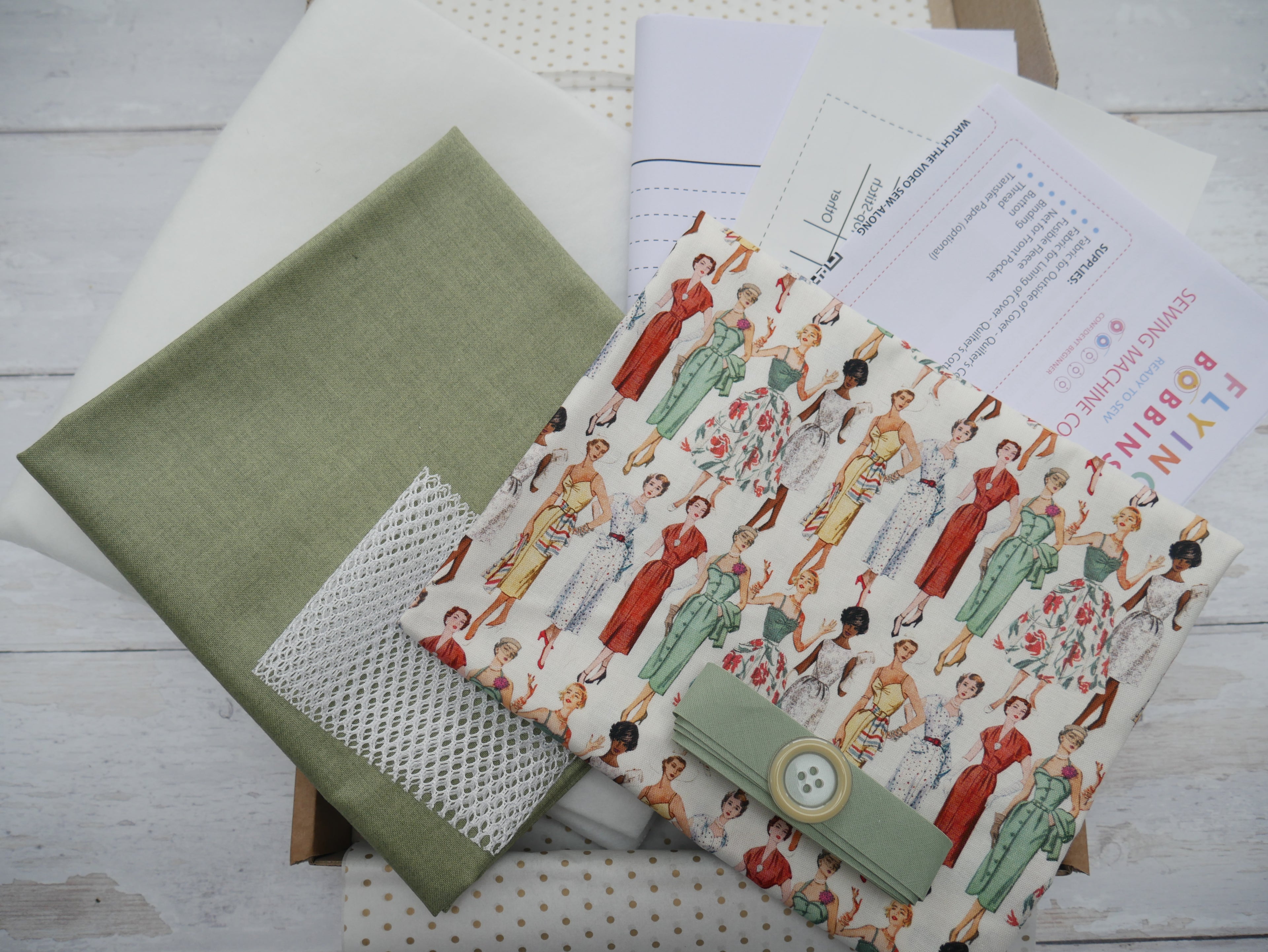 Sewing Machine Cover Kit & Pattern - Simplicity Vintage NEW-Sewing Kit-Flying Bobbins Haberdashery