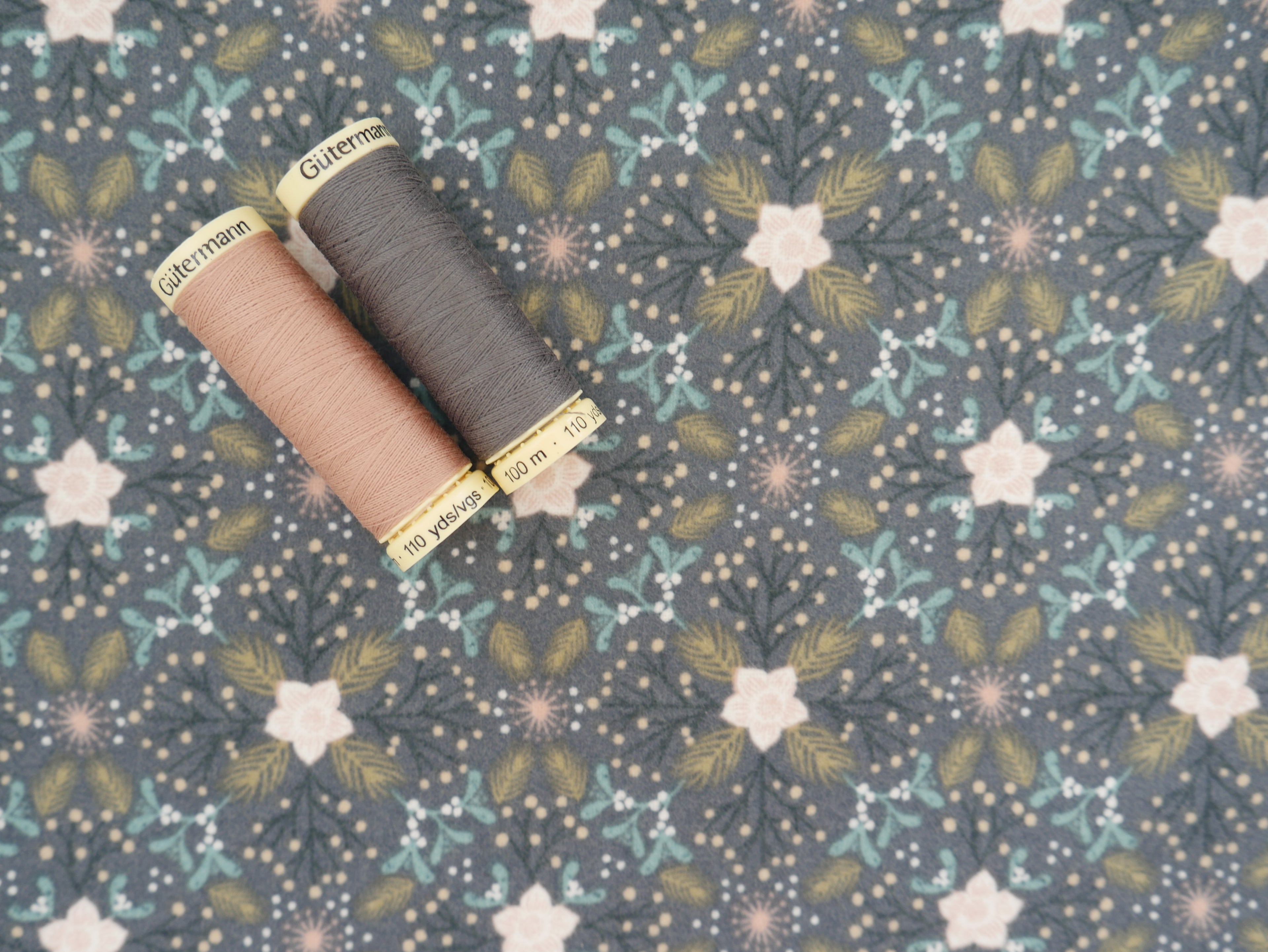 Lewis & Irene Winter In Bluebell Wood Flannel, Dark £15.80 p/m-Viscose-Flying Bobbins Haberdashery