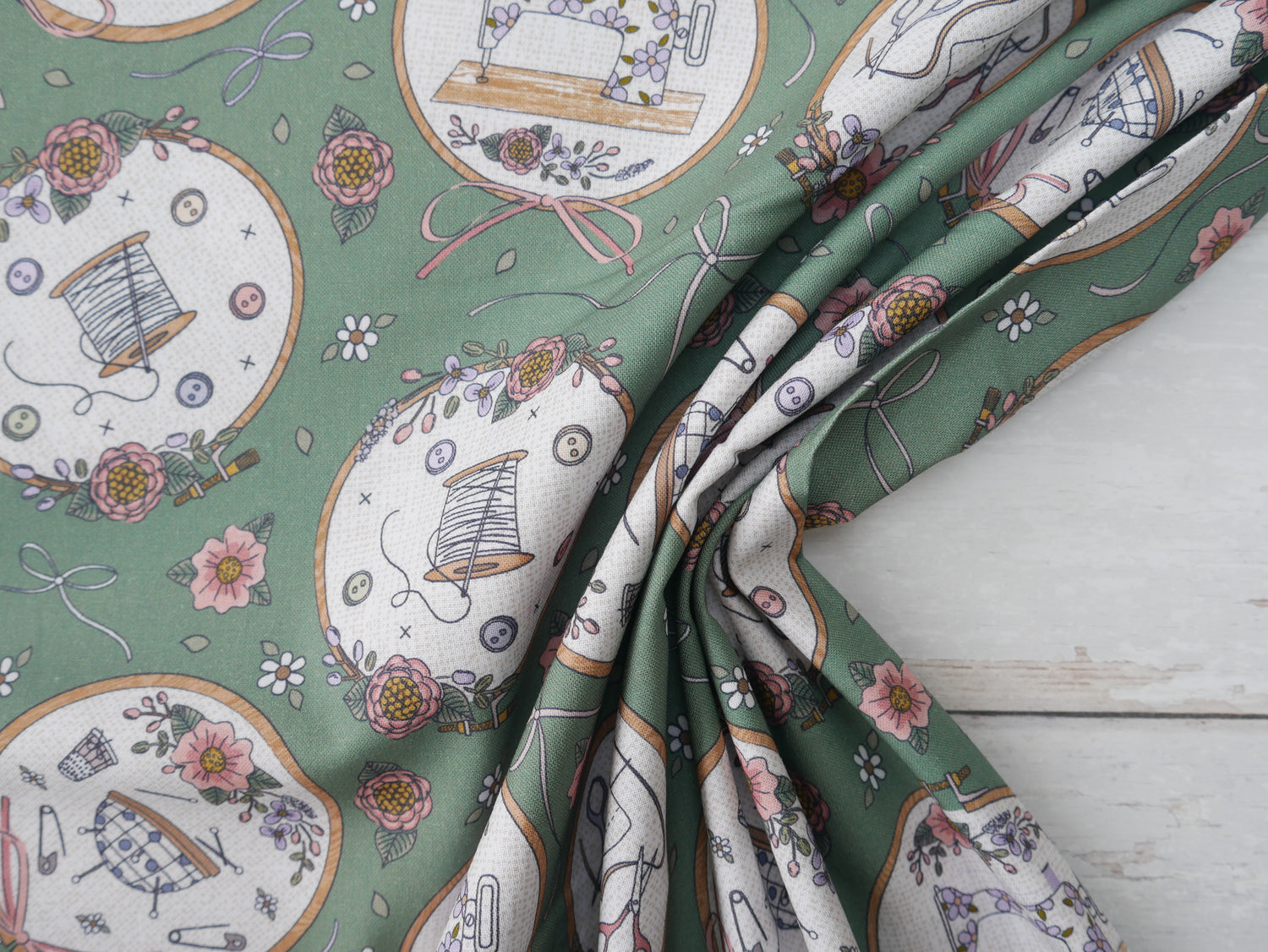 Seamstress Studio Hoops Cotton by The Craft Cotton Company, £8.00 p/m-Cotton-Flying Bobbins Haberdashery