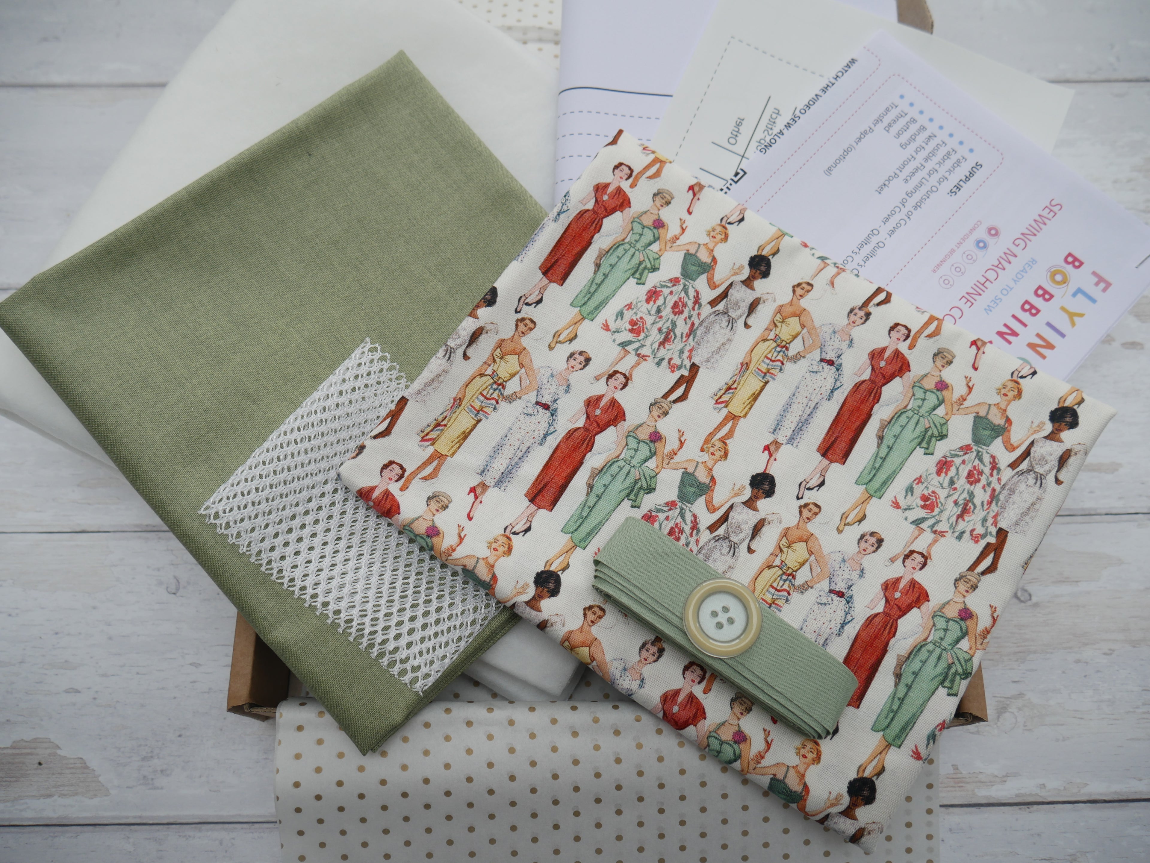 Sewing Machine Cover Kit & Pattern - Simplicity Vintage NEW-Sewing Kit-Flying Bobbins Haberdashery
