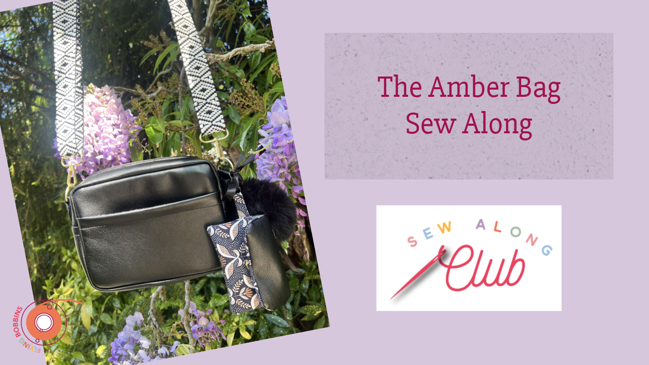 Amber Cross-Body Bag Making Kit - Raffia in Indigo-Sewing Kit-Flying Bobbins Haberdashery