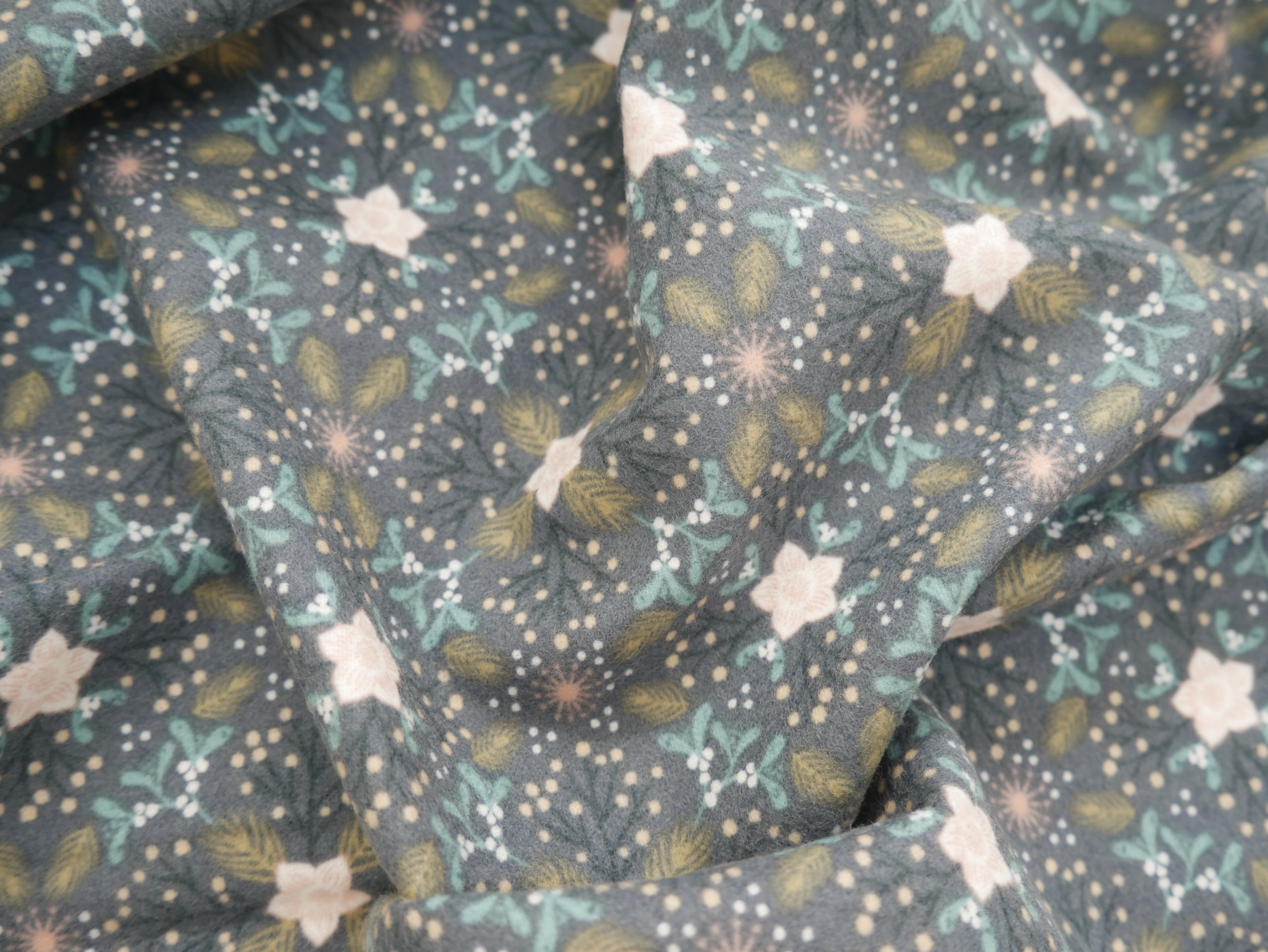 Lewis & Irene Winter In Bluebell Wood Flannel, Dark £15.80 p/m-Viscose-Flying Bobbins Haberdashery