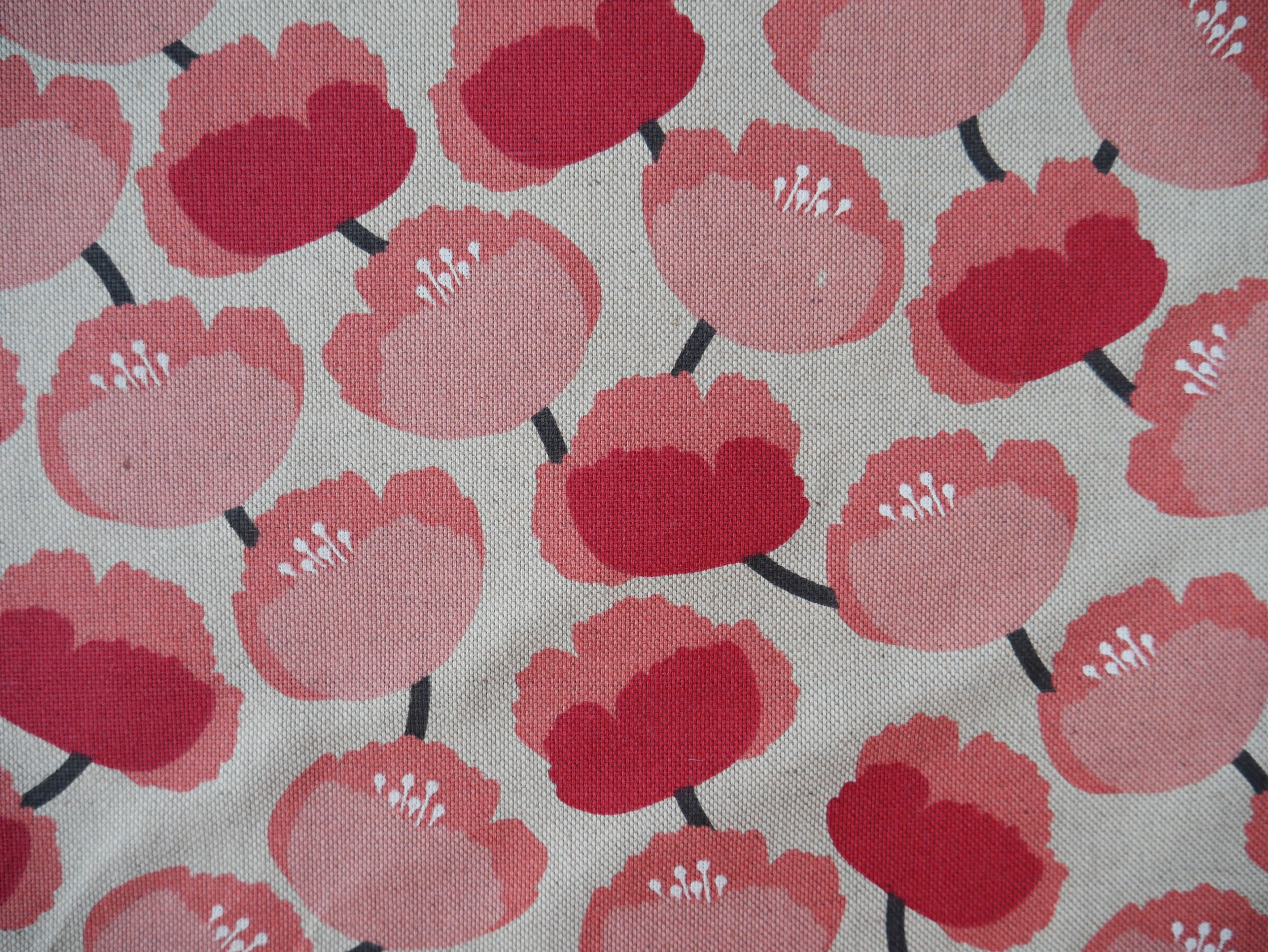 Nordic Peony Linen-Look Canvas, £16.50 p/m-Cotton-Flying Bobbins Haberdashery