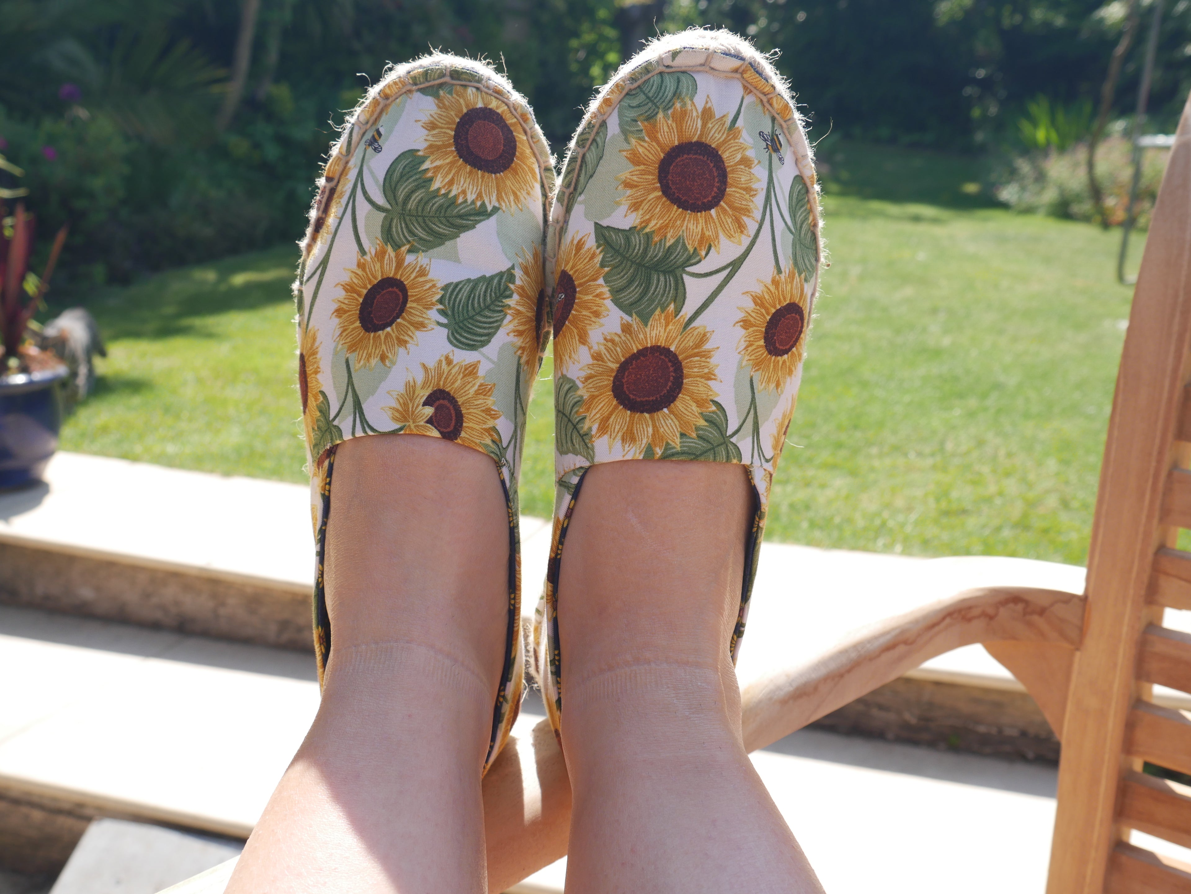 Espadrilles Kit - Sunflowers-Flying Bobbins Haberdashery