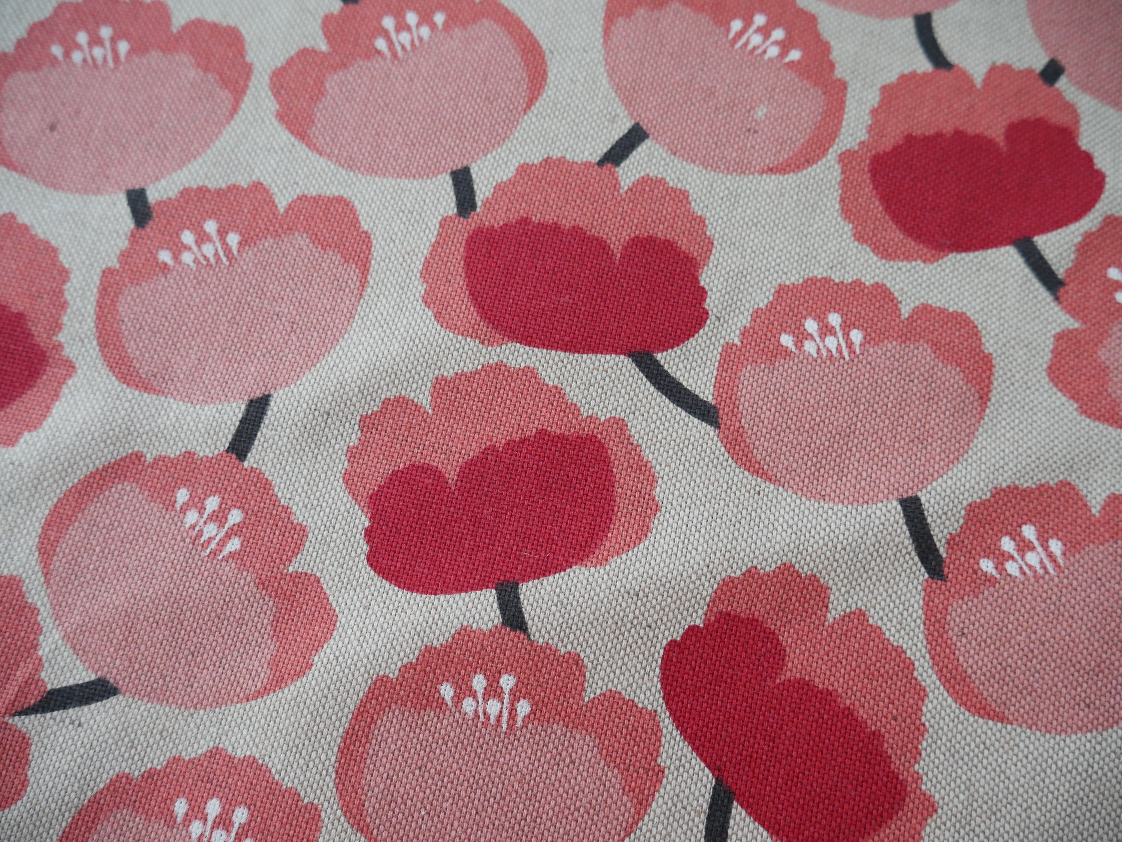 Nordic Peony Linen-Look Canvas, £16.50 p/m-Cotton-Flying Bobbins Haberdashery