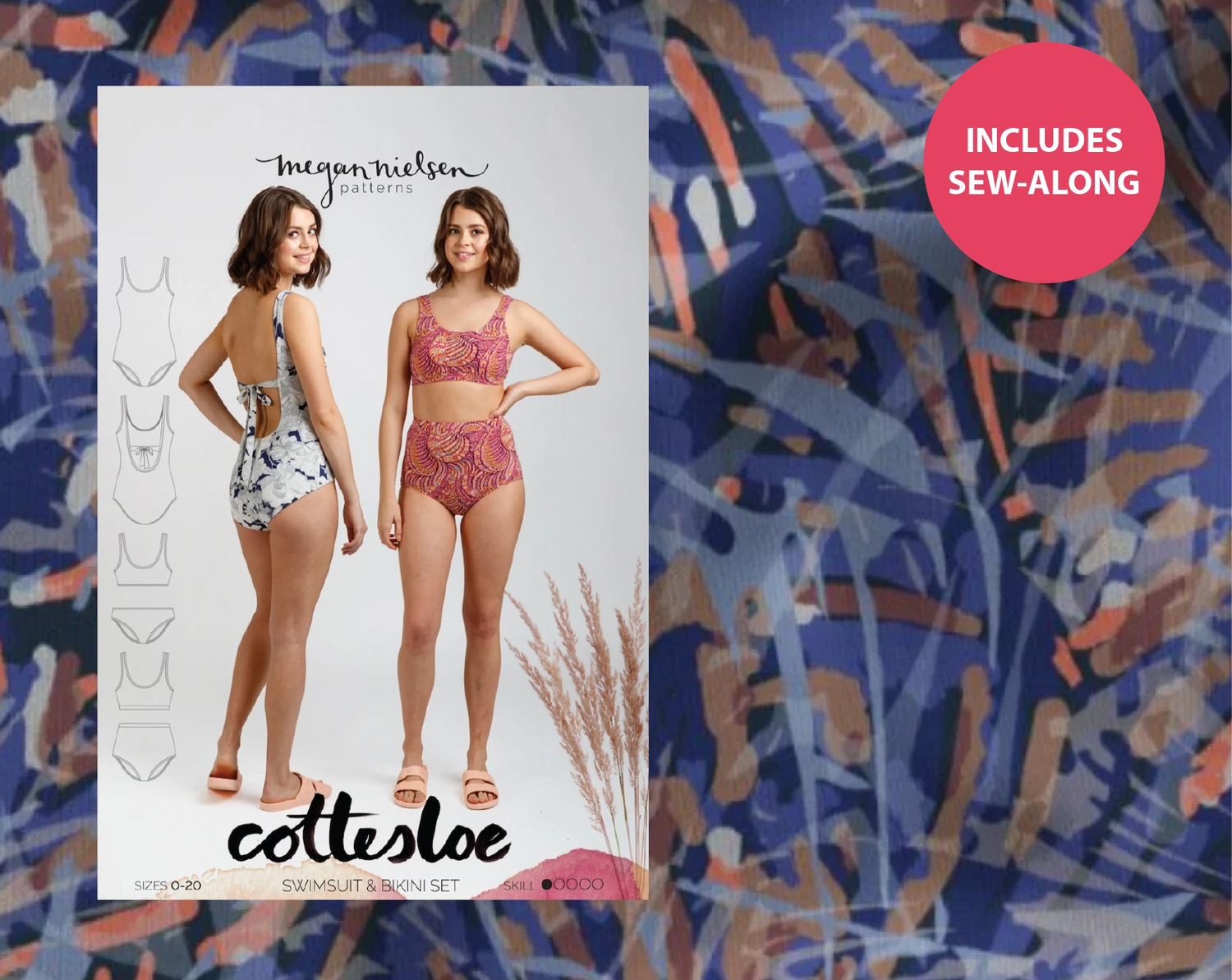 Cottesloe Swimsuit Kit - Fizyle UV40 Swim Jersey-Sewing Kit-Flying Bobbins Haberdashery