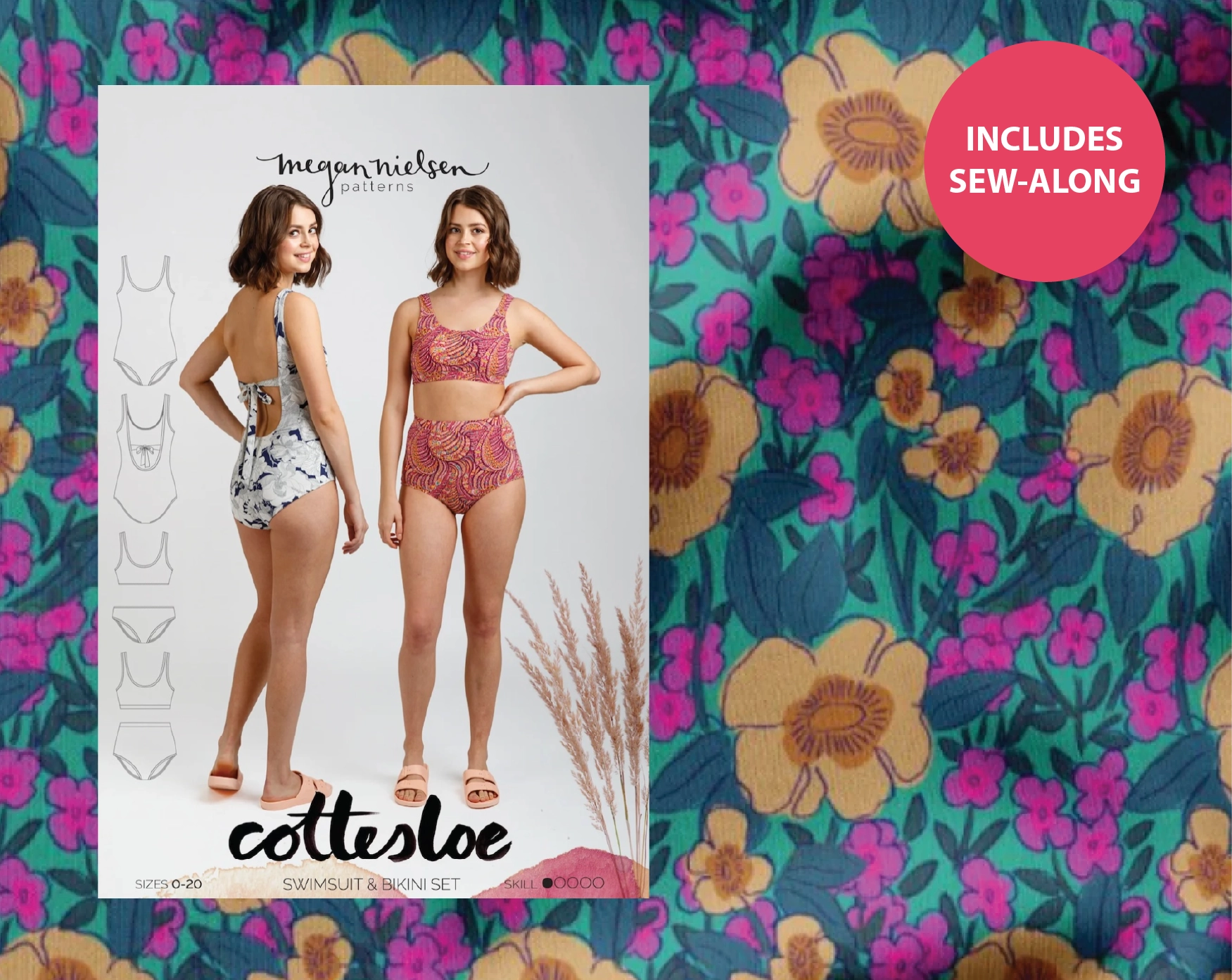 Cottesloe Swimsuit Kit - Julissa UV40 Swim Jersey-Sewing Kit-Flying Bobbins Haberdashery