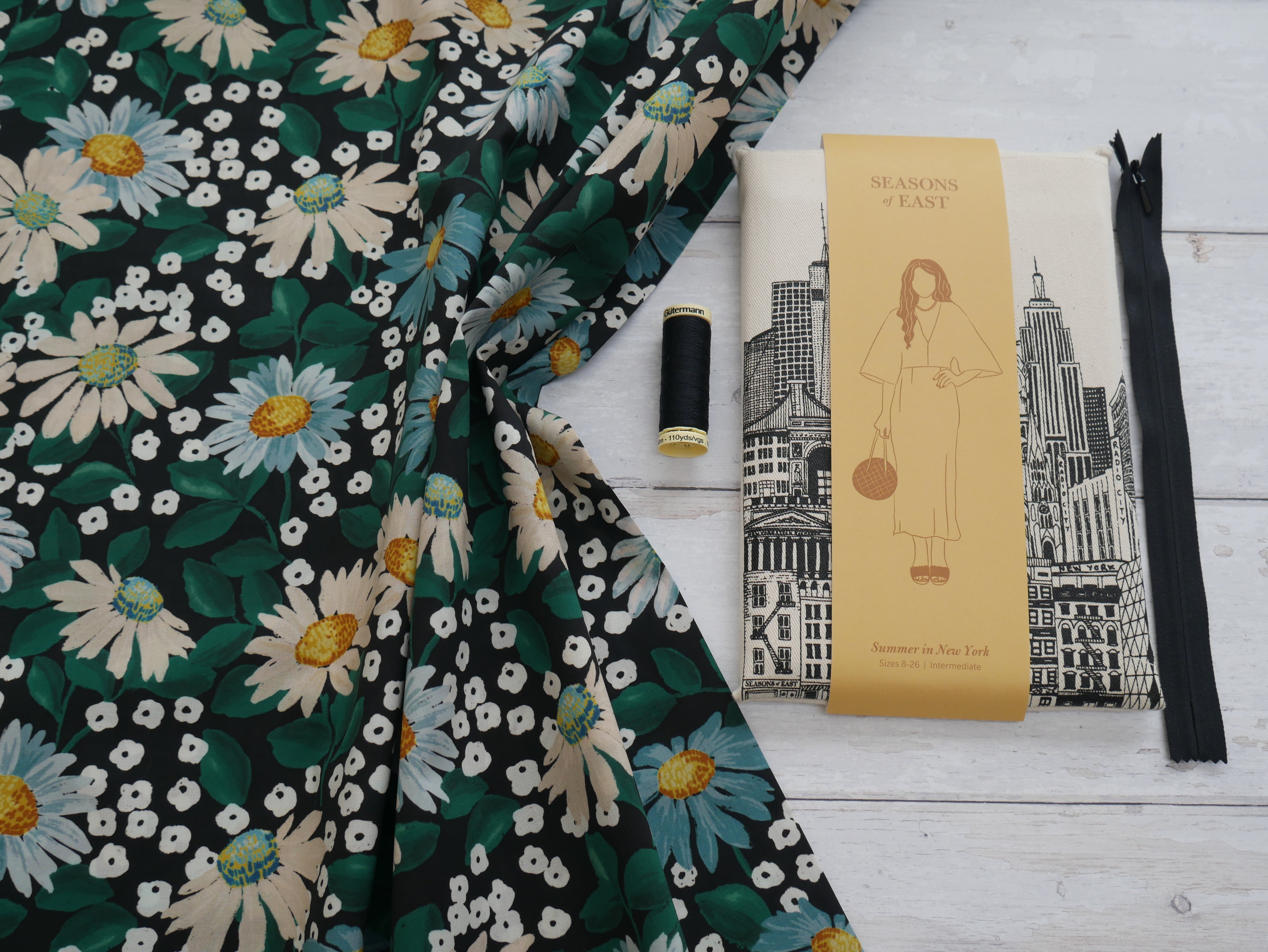 Summer in New York Dress Kit - Daisies-Dress-Flying Bobbins Haberdashery