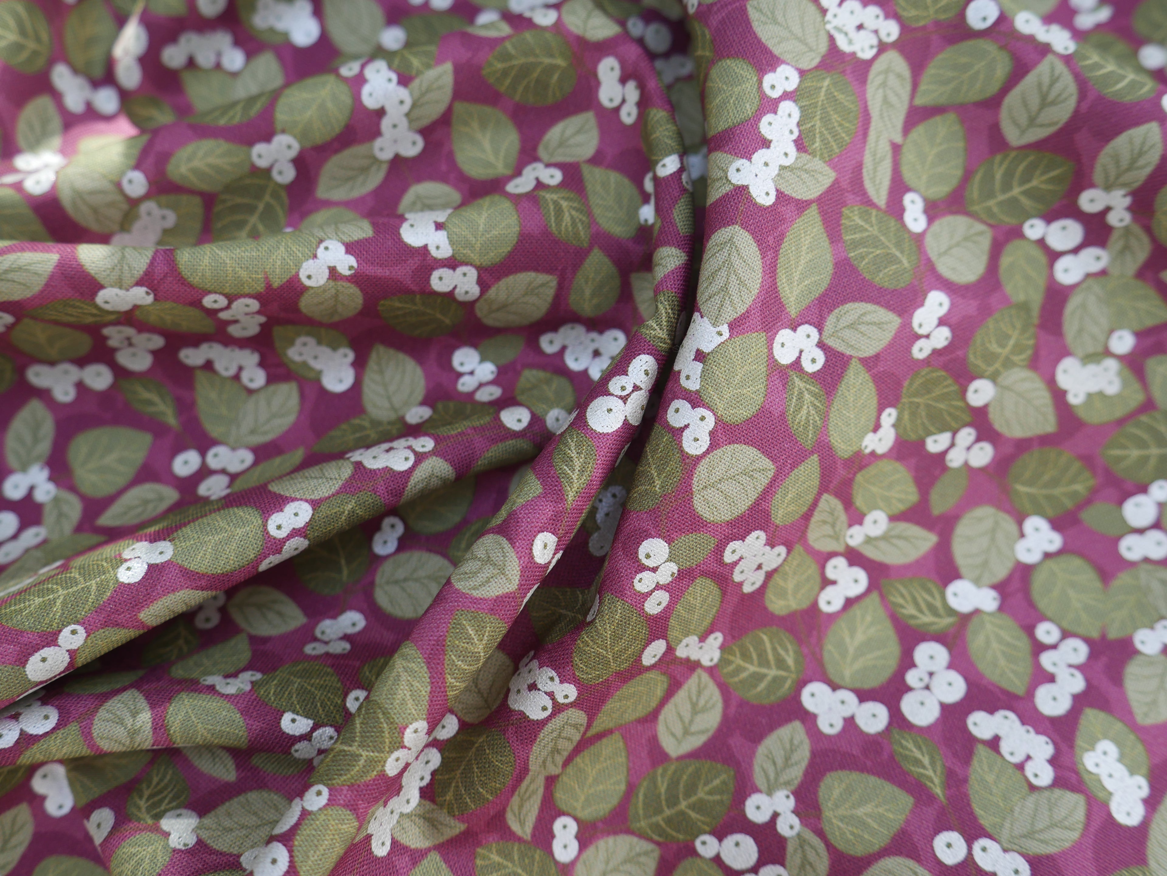 Lewis & Irene Snowberry in Dark Red with Pearl £14.80 p/m-Viscose-Flying Bobbins Haberdashery