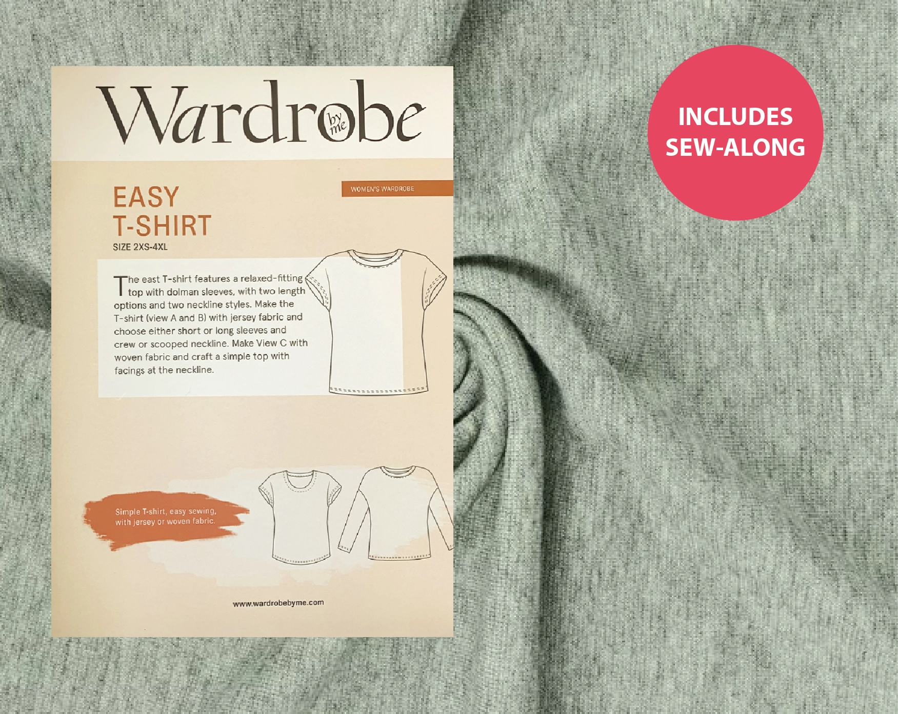 Easy T-Shirt Kit - Angora Touch in Sage-Sewing Kit-Flying Bobbins Haberdashery