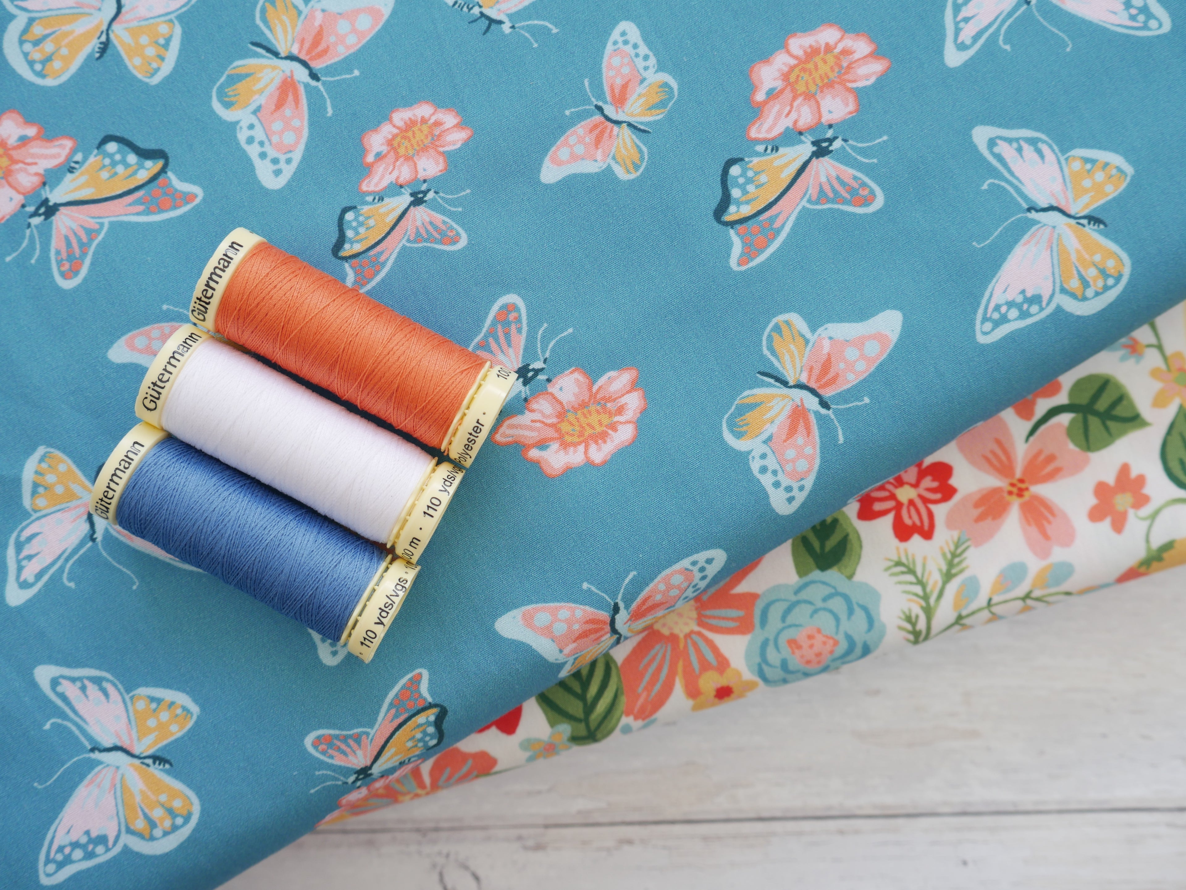 Fruits & Flowers Printed Cotton, £12 p/m-Cotton-Flying Bobbins Haberdashery