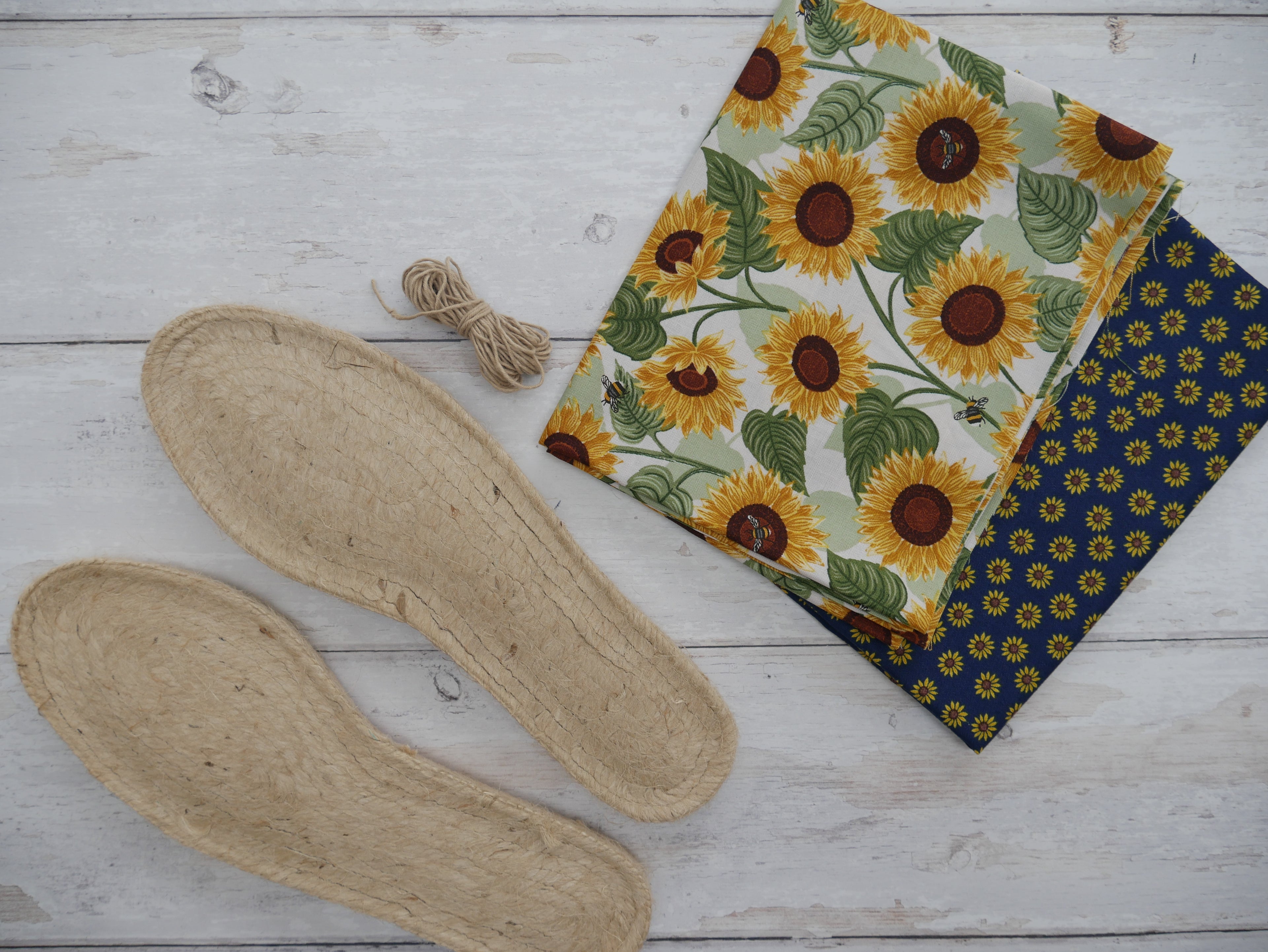 Espadrilles Kit - Sunflowers-Flying Bobbins Haberdashery