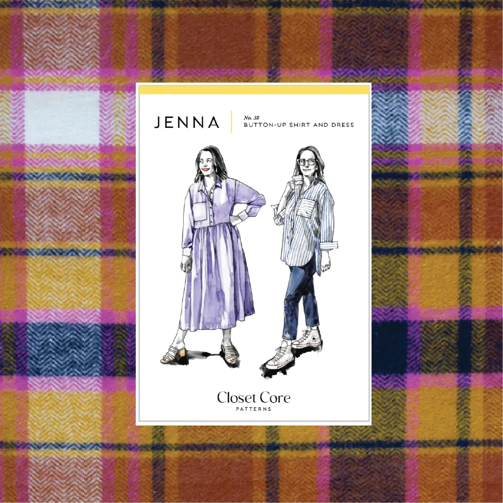 Jenna Checked Shirt Kit - Flannel Plaid in Toffee by AGF
