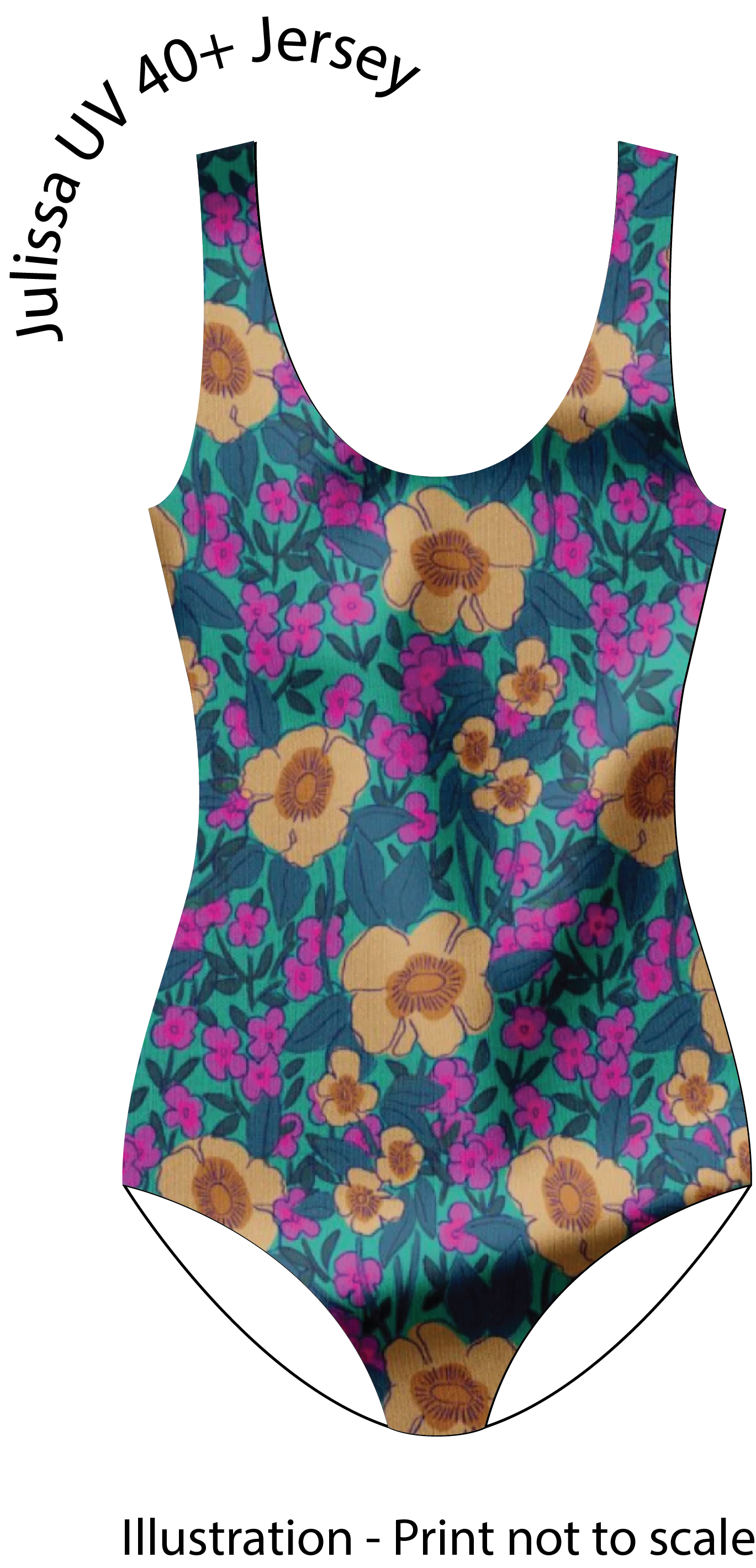 Cottesloe Swimsuit Kit - Julissa UV40 Swim Jersey-Sewing Kit-Flying Bobbins Haberdashery