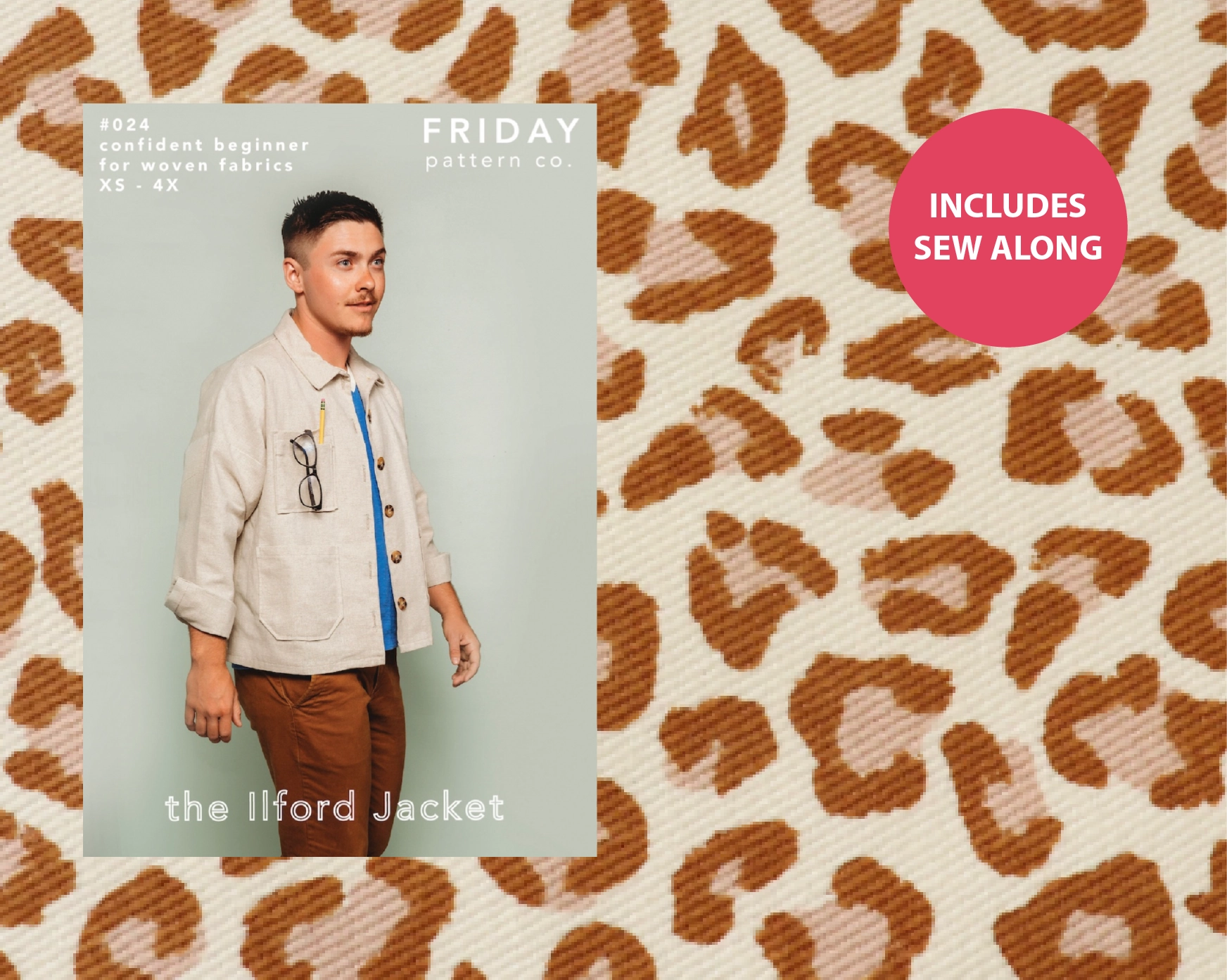 Ilford Unisex Jacket Kit - Atelier Brunette Leony Gabardine-Sewing Kit-Flying Bobbins Haberdashery