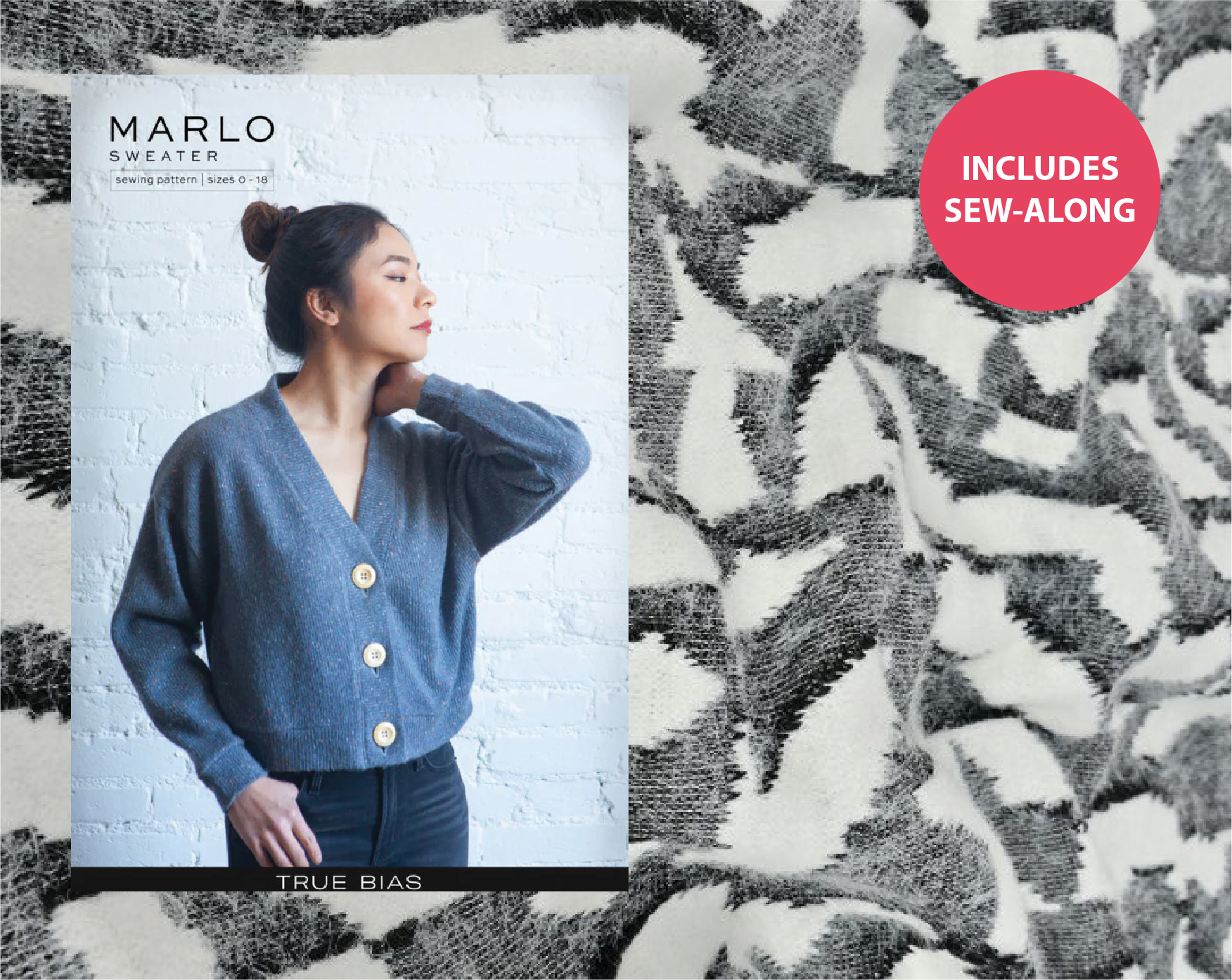 Marlo Sweater Kit - Cosy Knit-Sweater-Flying Bobbins Haberdashery