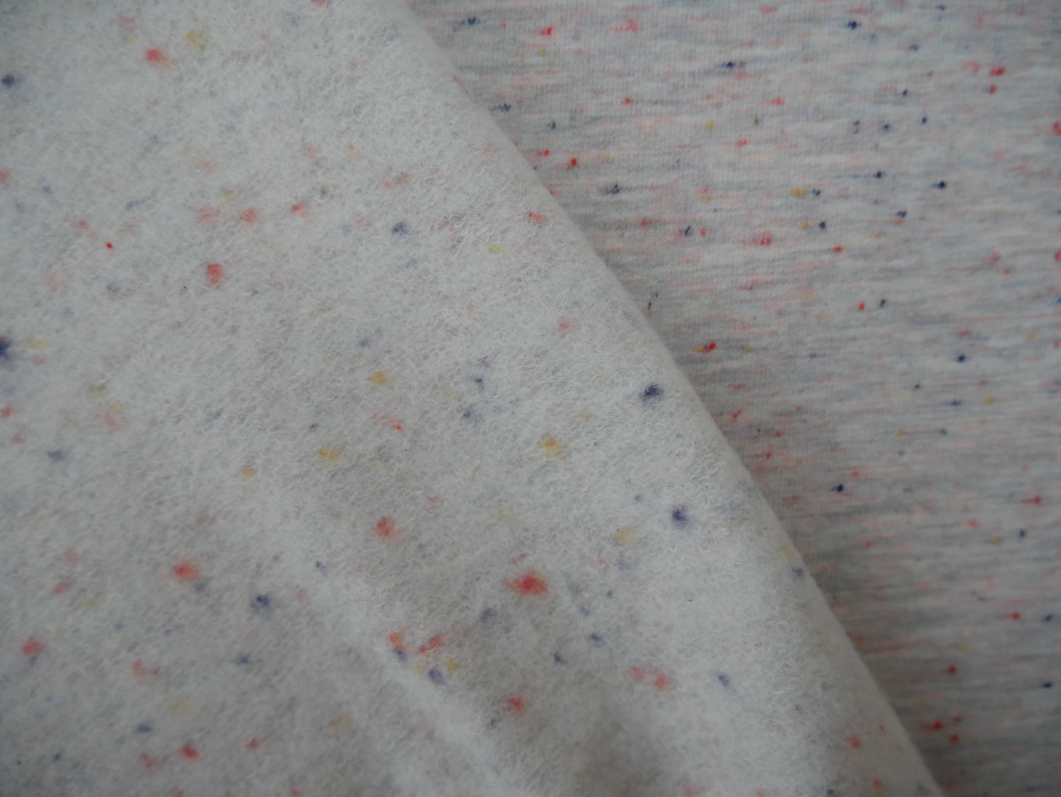 Speckled Cotton Sweat in Ecru, £16.50 p/m-Fabric-Flying Bobbins Haberdashery