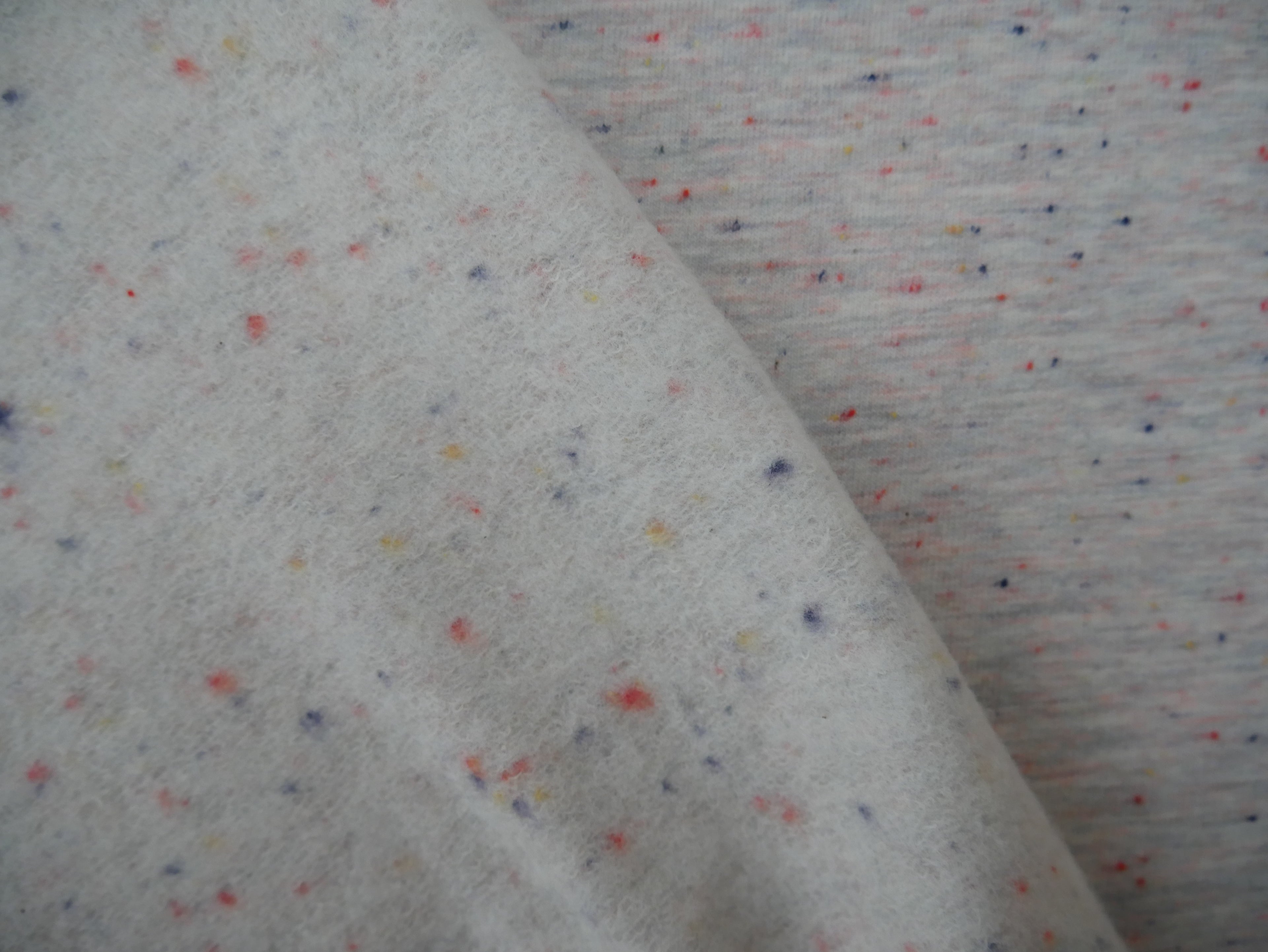 Speckled Cotton Sweat in Ecru, £16.50 p/m-Fabric-Flying Bobbins Haberdashery