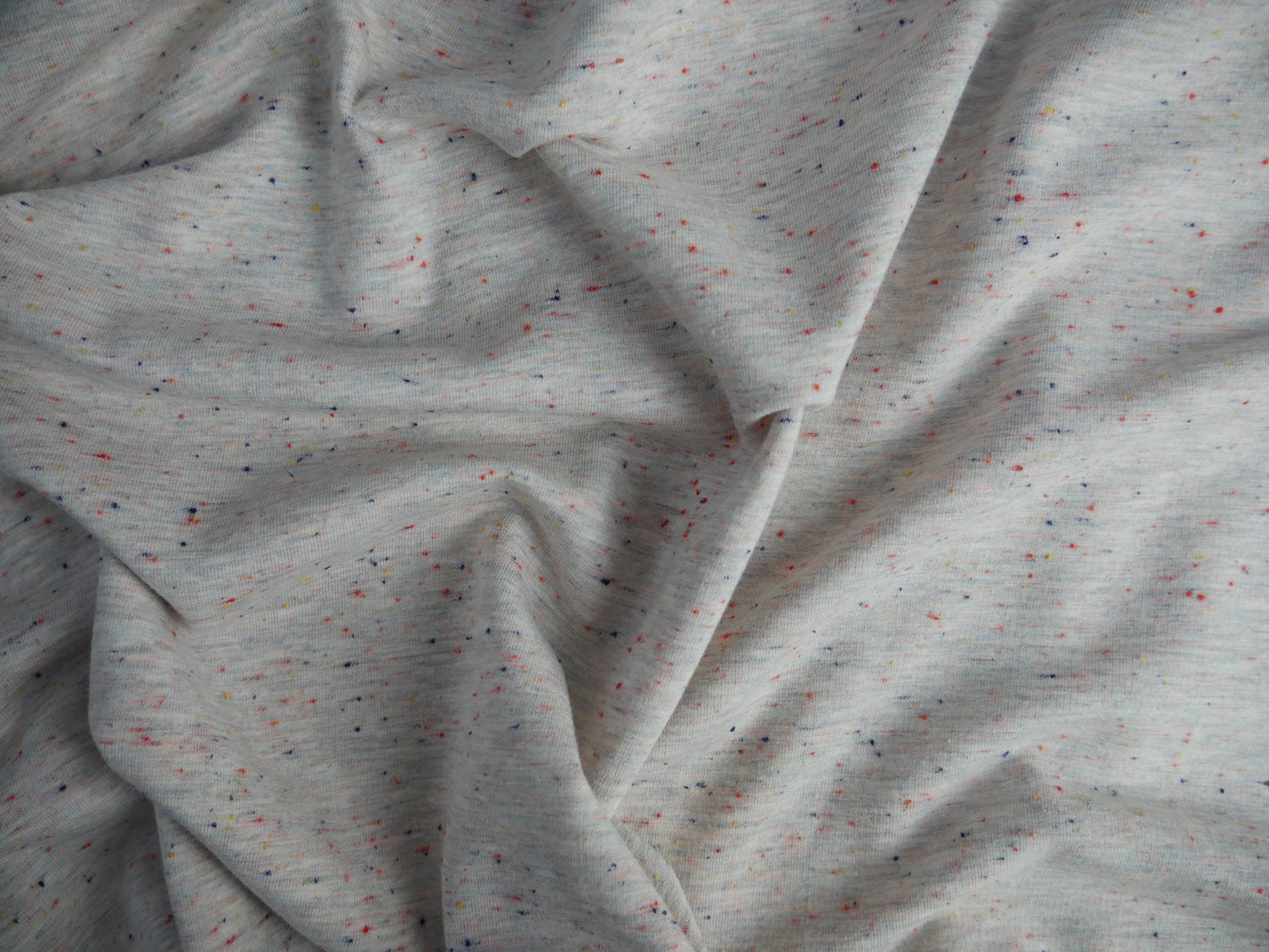 Speckled Cotton Sweat in Ecru, £16.50 p/m-Fabric-Flying Bobbins Haberdashery