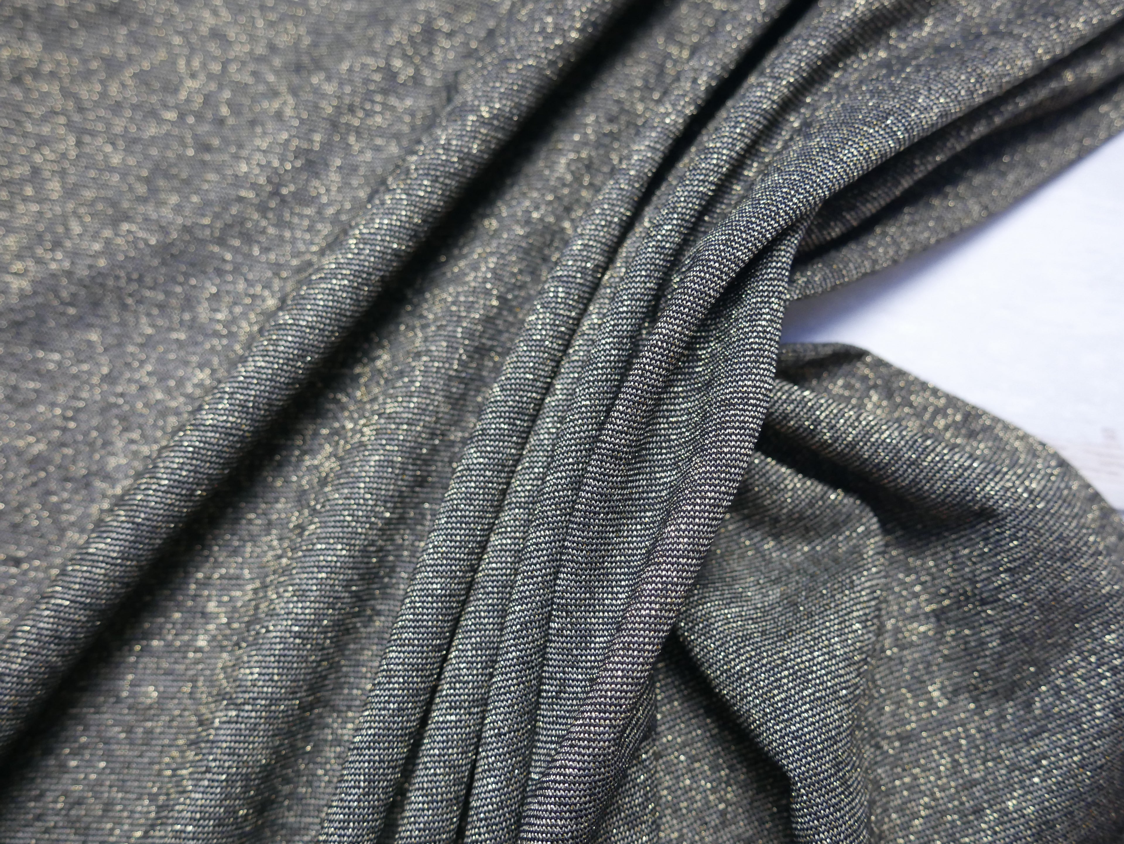 Lady McElroy Ritz Gold Lurex Jersey, £16.50 p/m-Jacquard Knit-Flying Bobbins Haberdashery