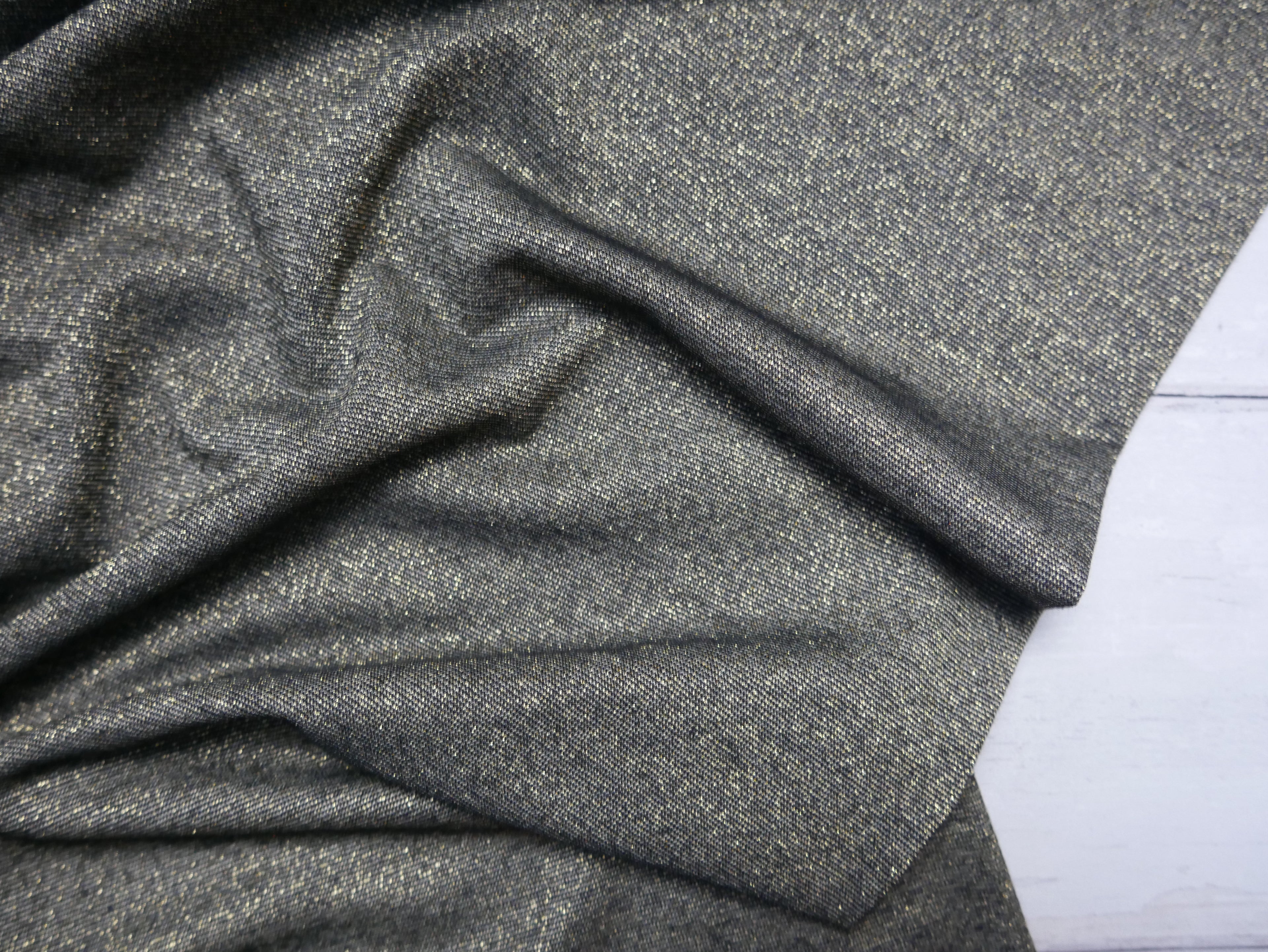 Kajo Dress Kit - Lady McElroy Ritz Jersey in Black Gold-Sewing Kit-Flying Bobbins Haberdashery