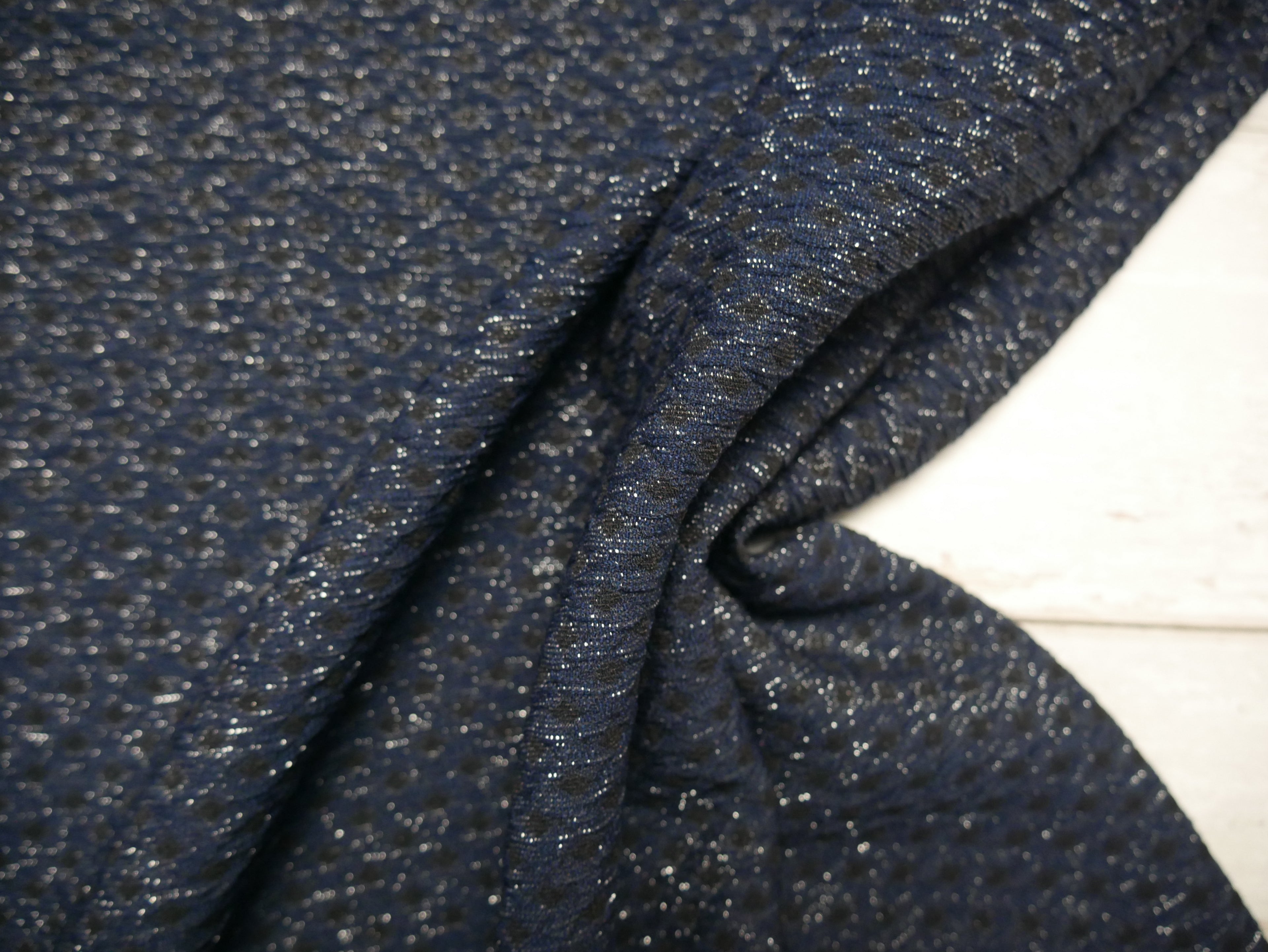 Kajo Top Kit - Lady McElroy Leonardo Lurex in Blue-Sewing Kit-Flying Bobbins Haberdashery