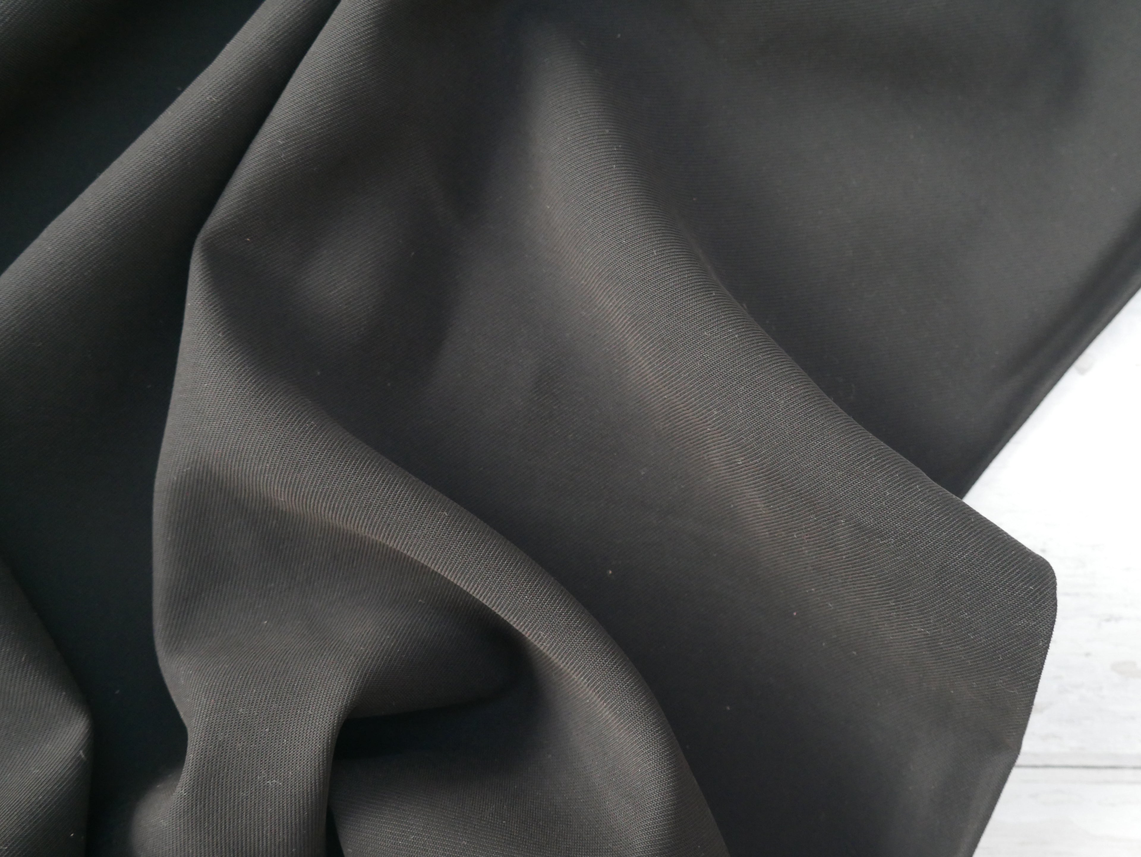 Lyocell Twill in Black, £20.50 p/m-Corduroy-Flying Bobbins Haberdashery