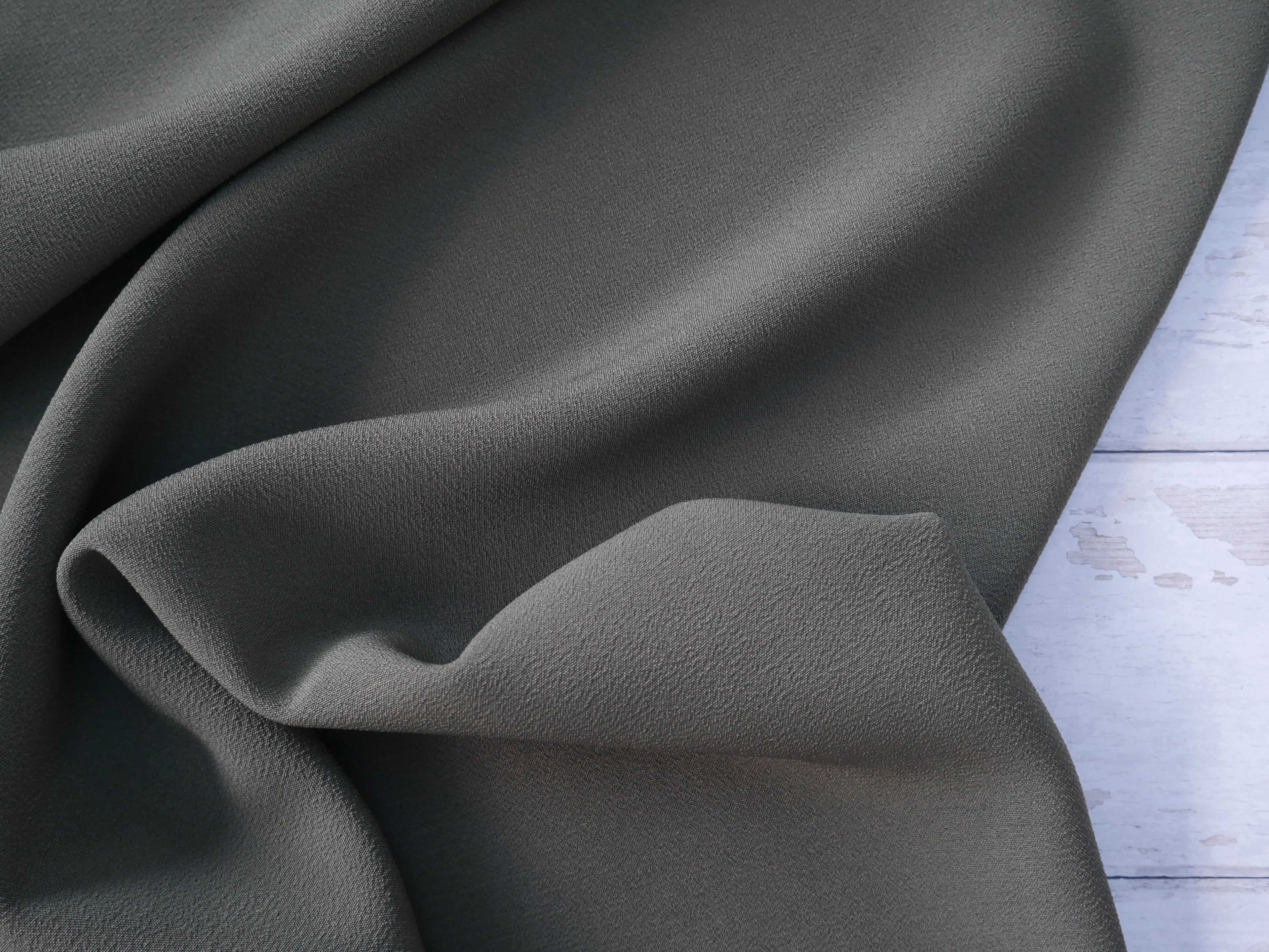 Samba Crepe in Olive, £16.80 p/m-Cotton-Flying Bobbins Haberdashery