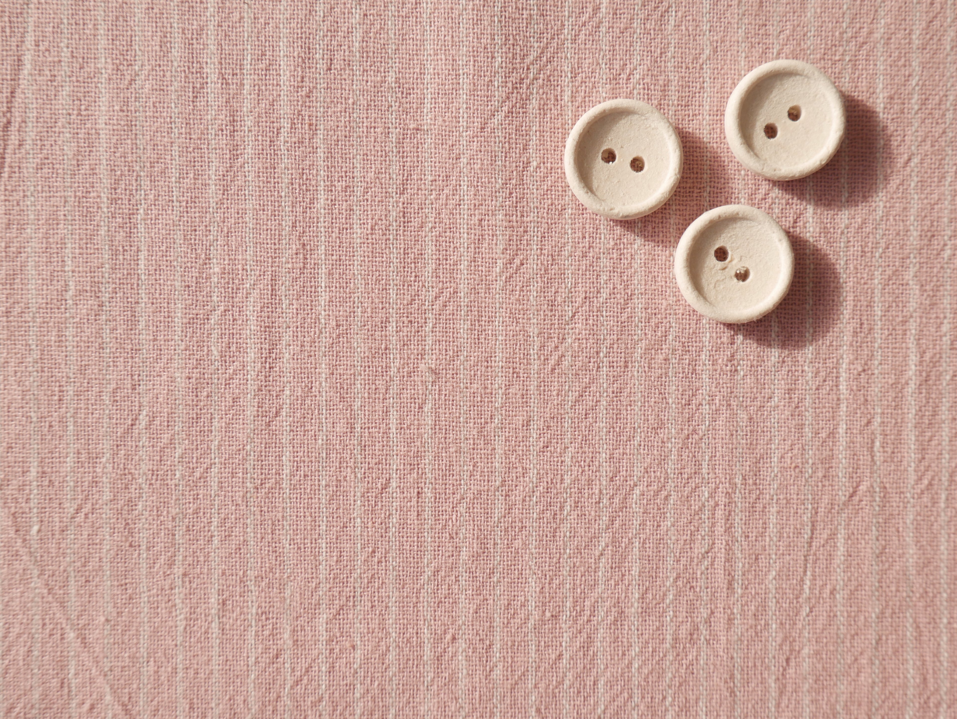 Tisfin Laundered Cotton Stripe in Pink, £15.50 p/m-Cotton Fabric-Flying Bobbins Haberdashery