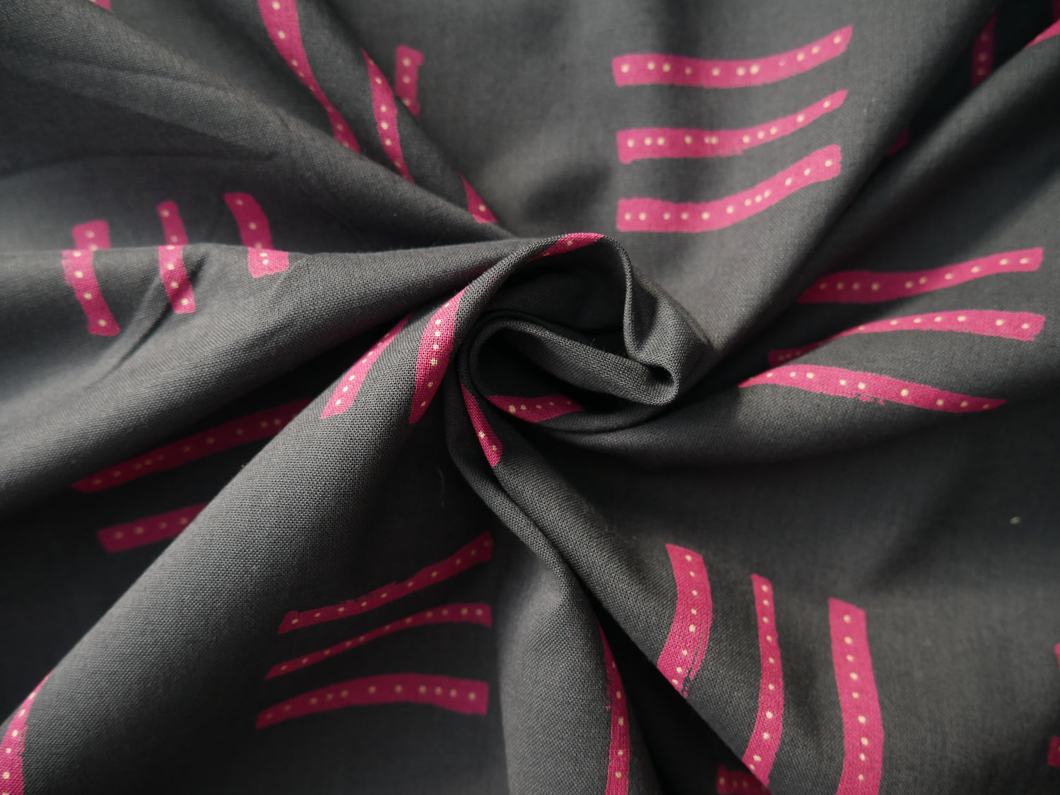 Atelier Brunette Native Print Cotton in Night, £17.00 p/m-Cotton Fabric-Flying Bobbins Haberdashery