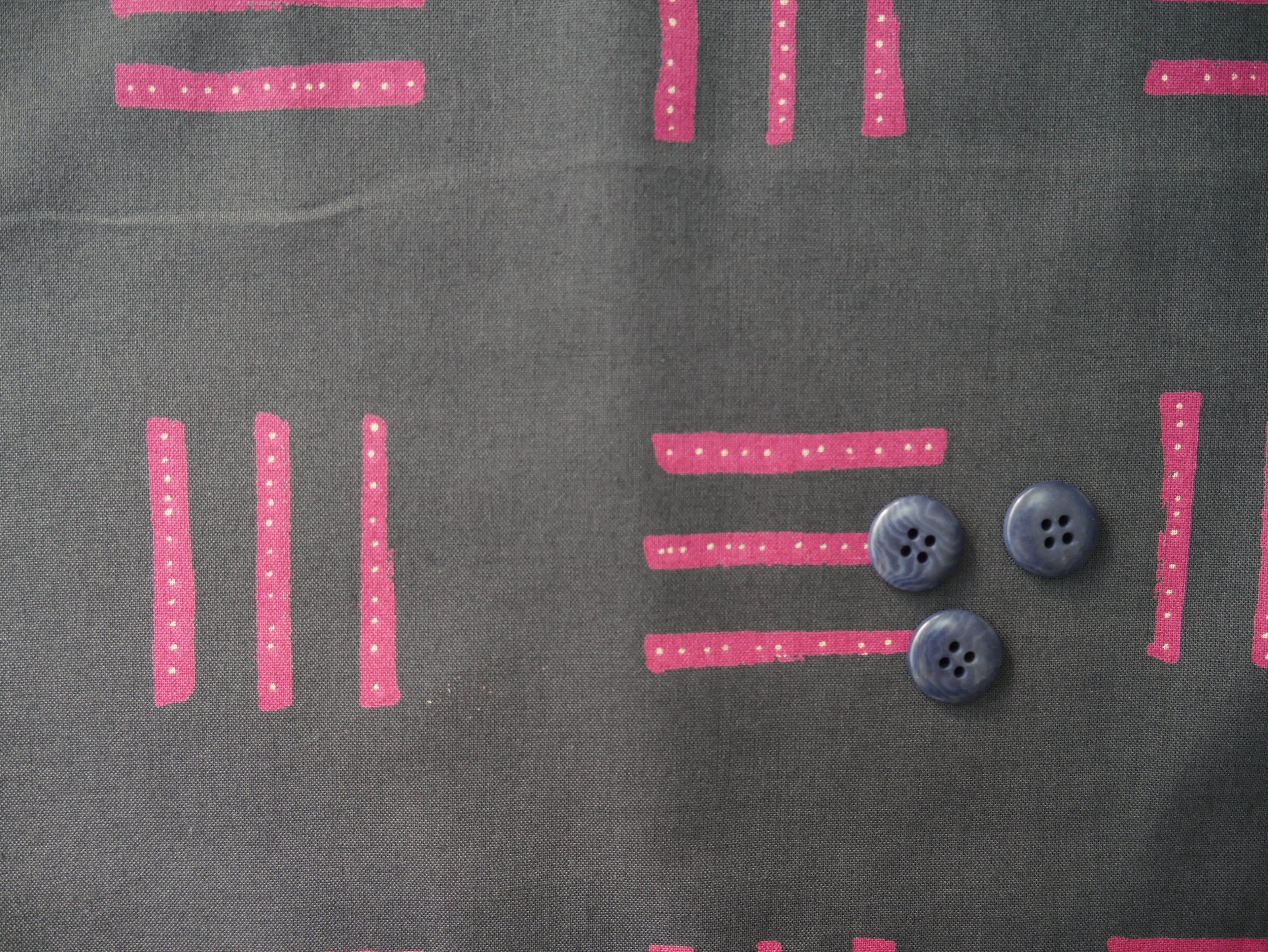 Atelier Brunette Native Print Cotton in Night, £17.00 p/m-Cotton Fabric-Flying Bobbins Haberdashery