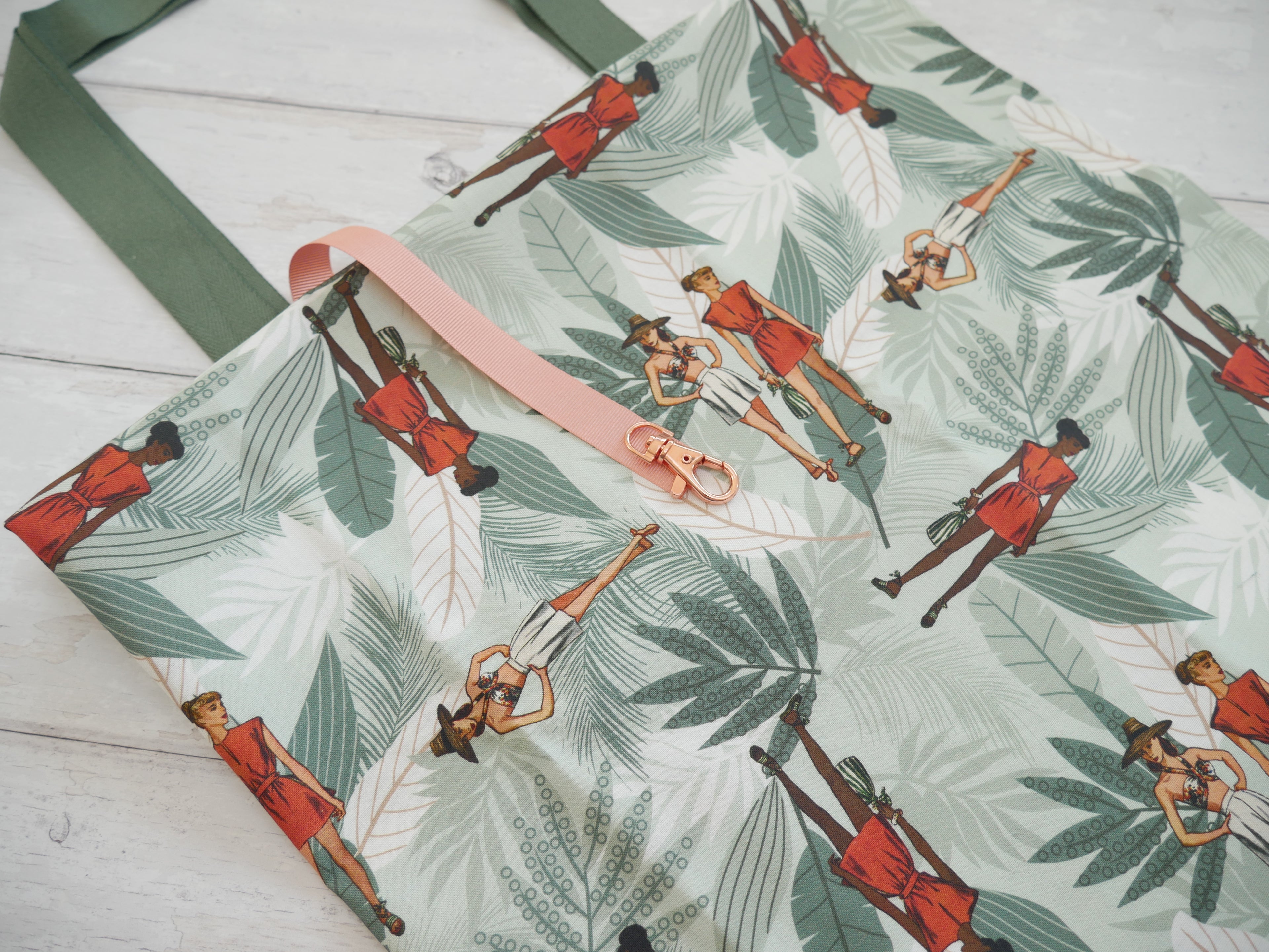 Pack-Away Shopping Bag Kit - Jungle Retreat-Sewing Kit-Flying Bobbins Haberdashery