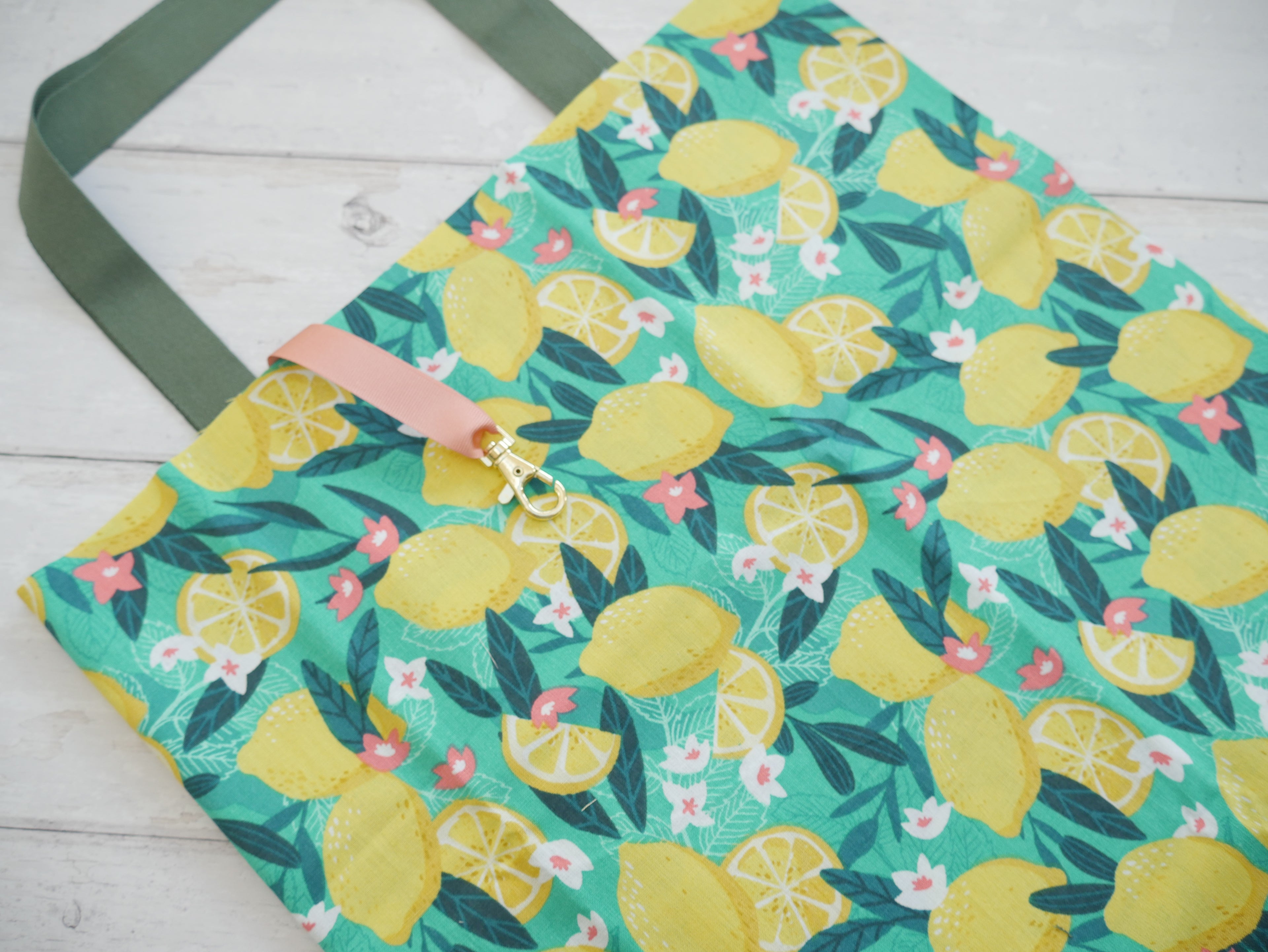 Pack-Away Shopping Bag Kit - Lemon Zest-Sewing Kit-Flying Bobbins Haberdashery