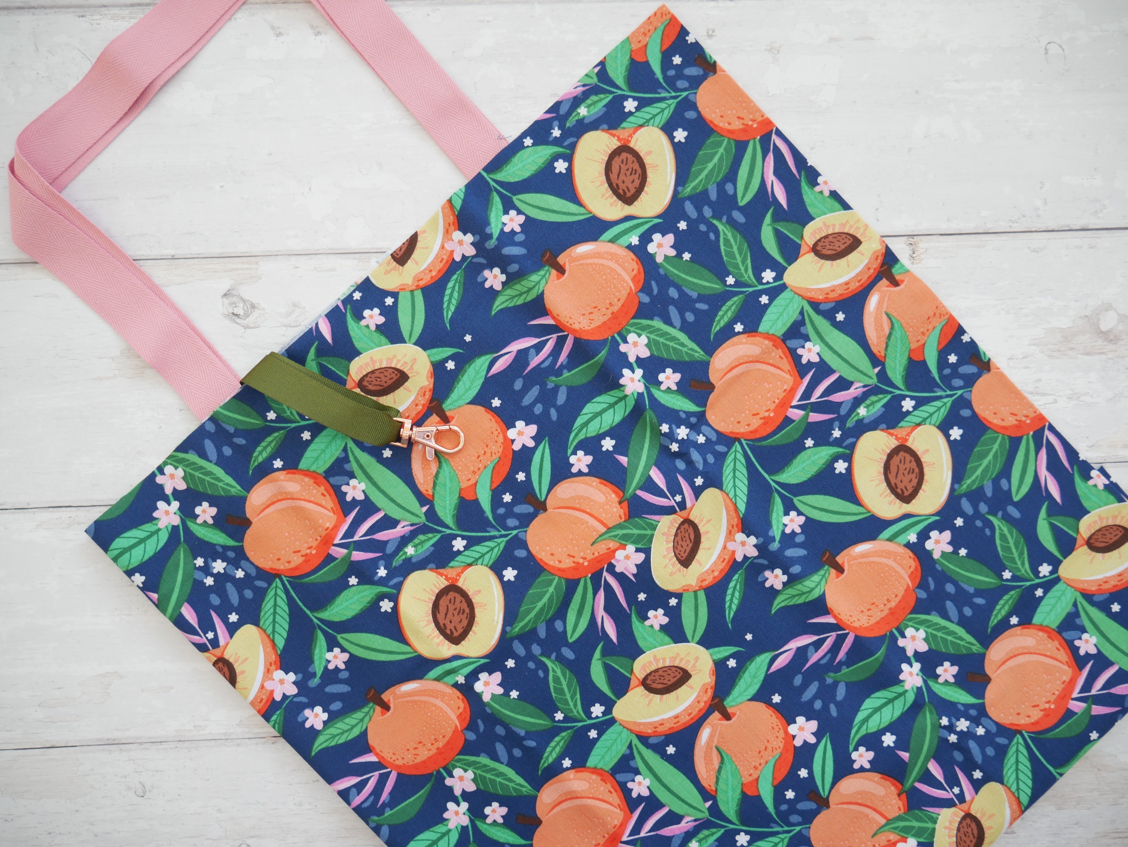 Pack-Away Shopping Bag Kit - Peach Melba-Sewing Kit-Flying Bobbins Haberdashery