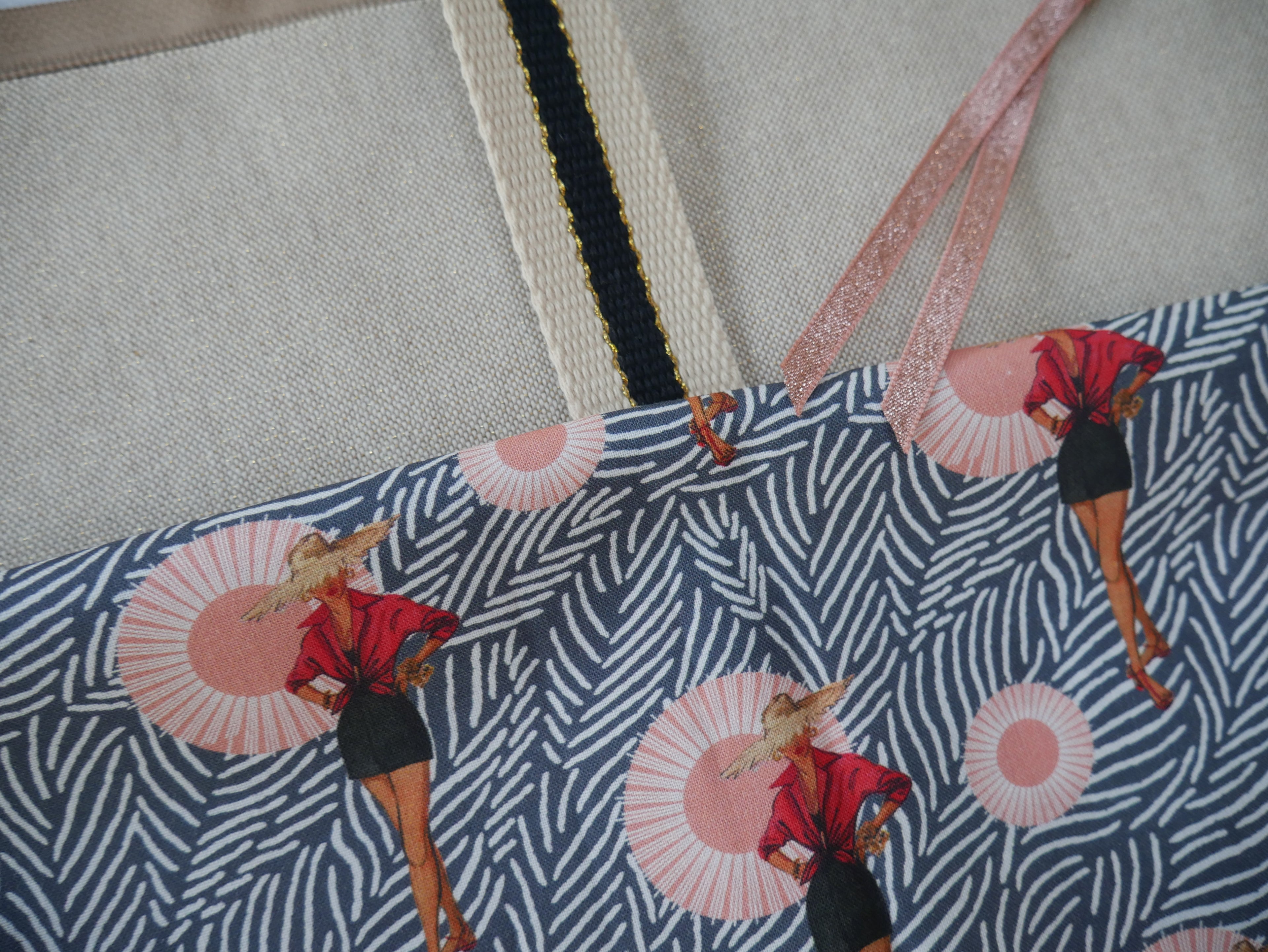 Zip Tote Bag Kit - Safari Chic-Sewing Kit-Flying Bobbins Haberdashery