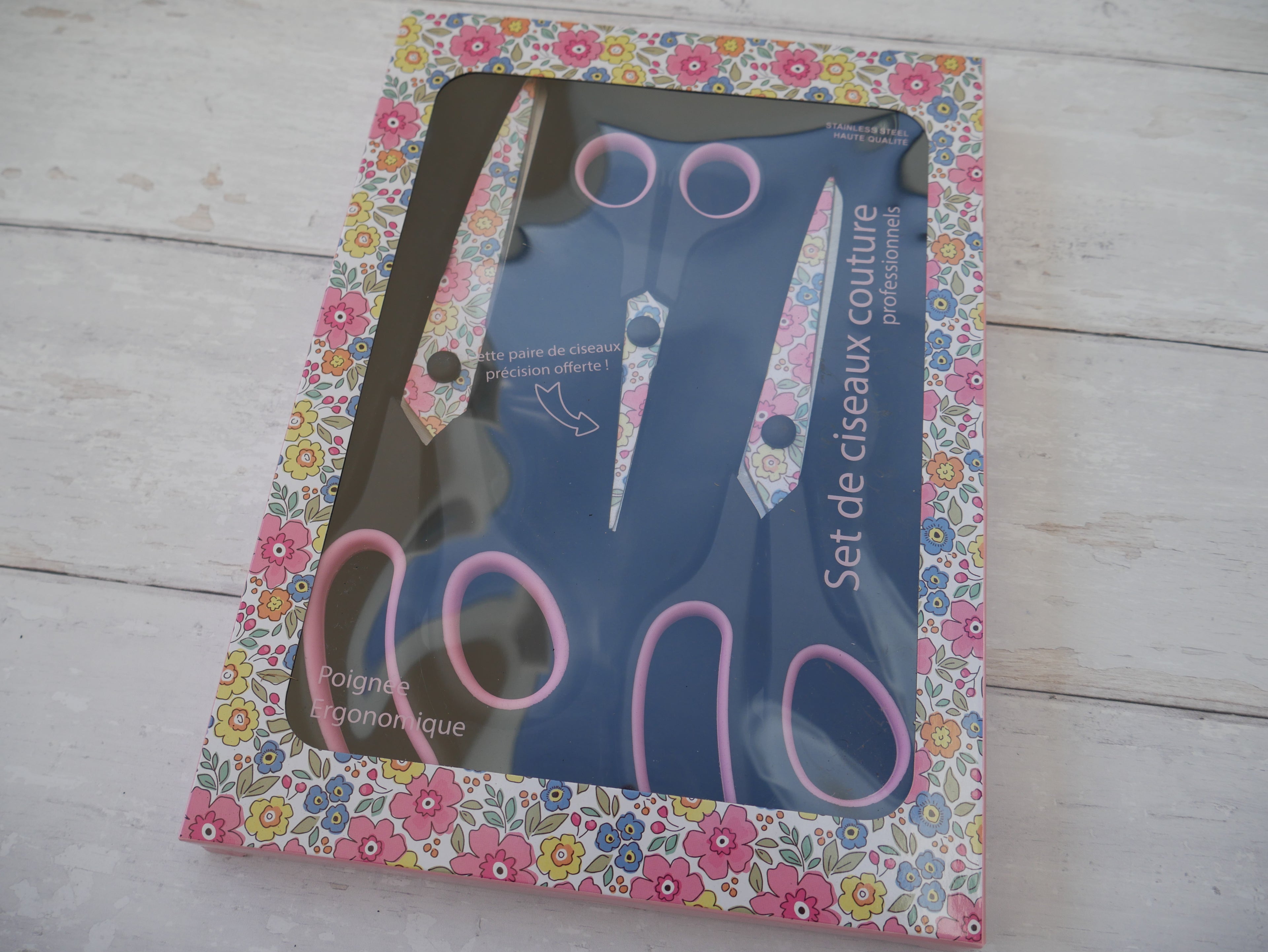 Floral Scissors Gift Set In Pink-Tools-Flying Bobbins Haberdashery