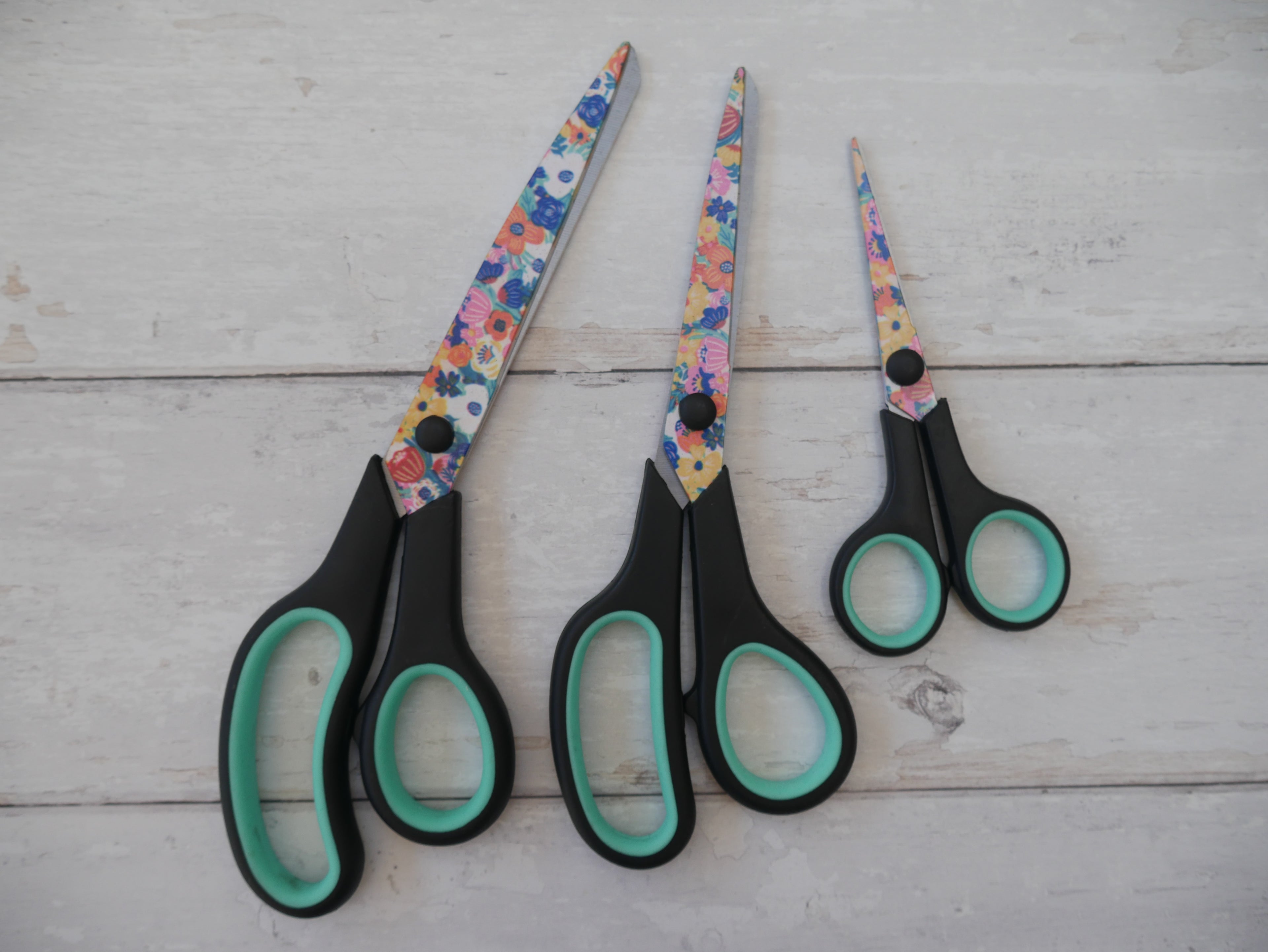 Floral Scissors Gift Set In Turquoise-Tools-Flying Bobbins Haberdashery