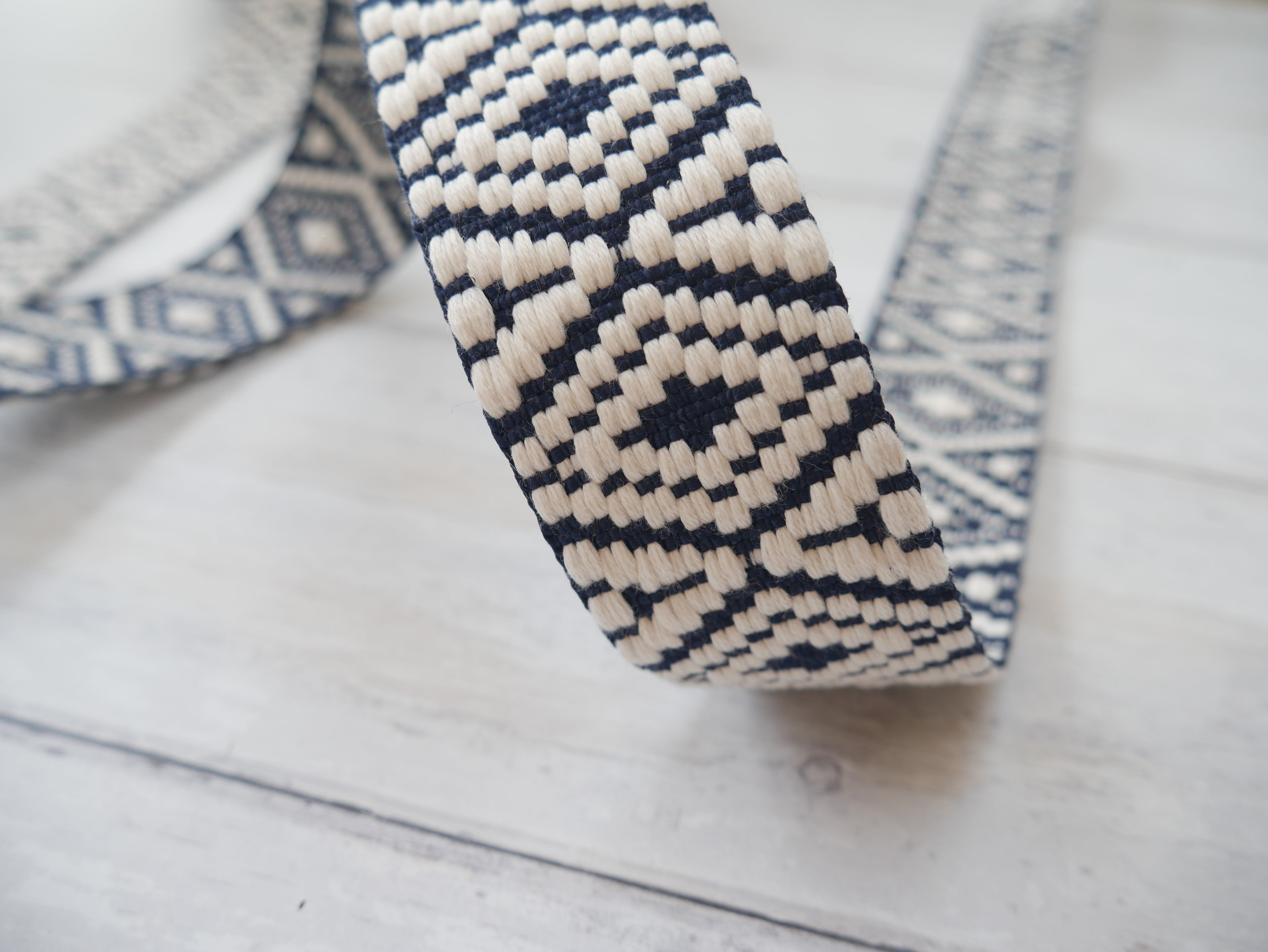 Amber Cross-Body Bag Making Kit - Raffia in Indigo-Sewing Kit-Flying Bobbins Haberdashery