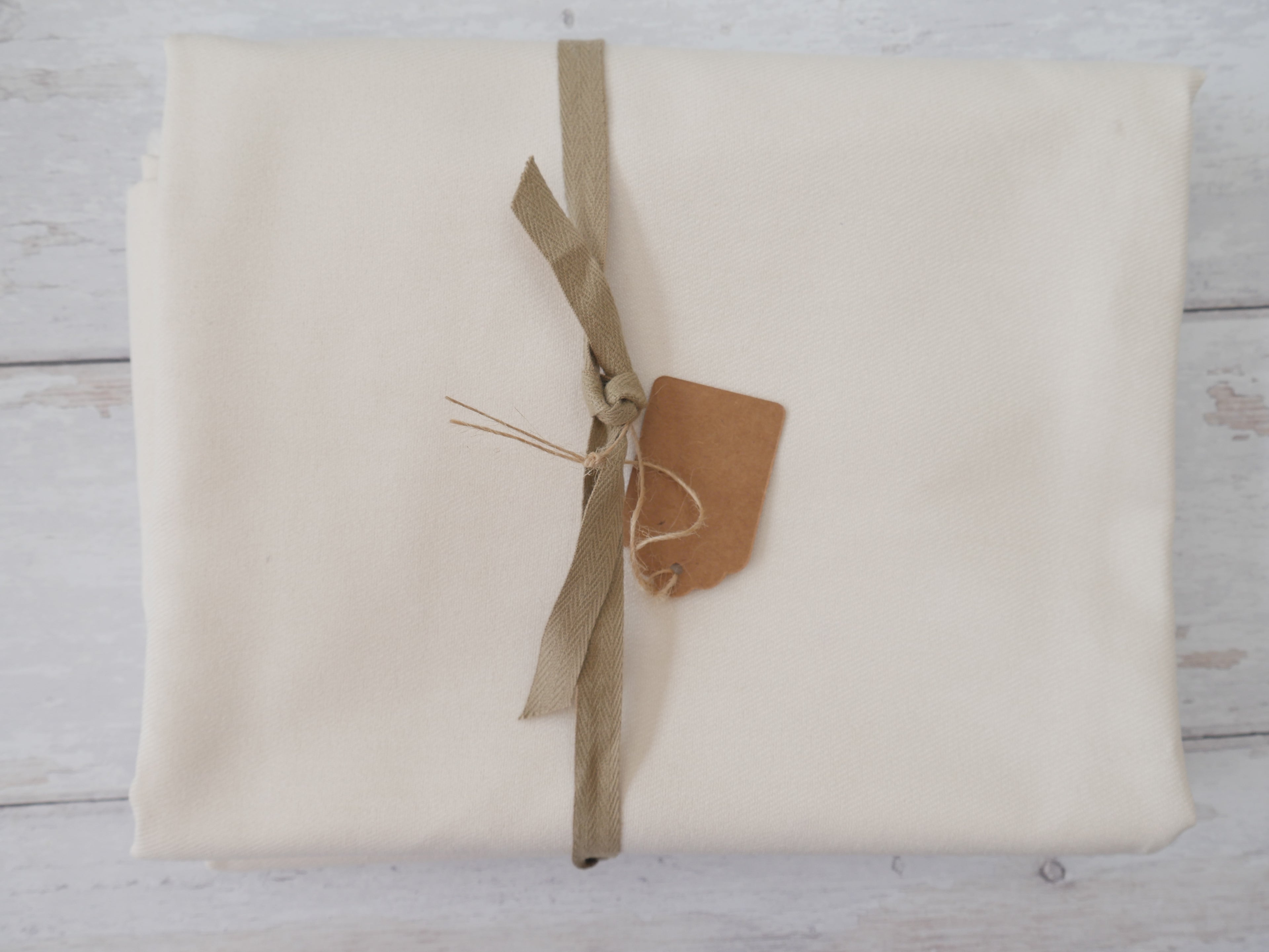 REMNANT - Stretch Denim in Ecru, 0.8m-Remnants-Flying Bobbins Haberdashery