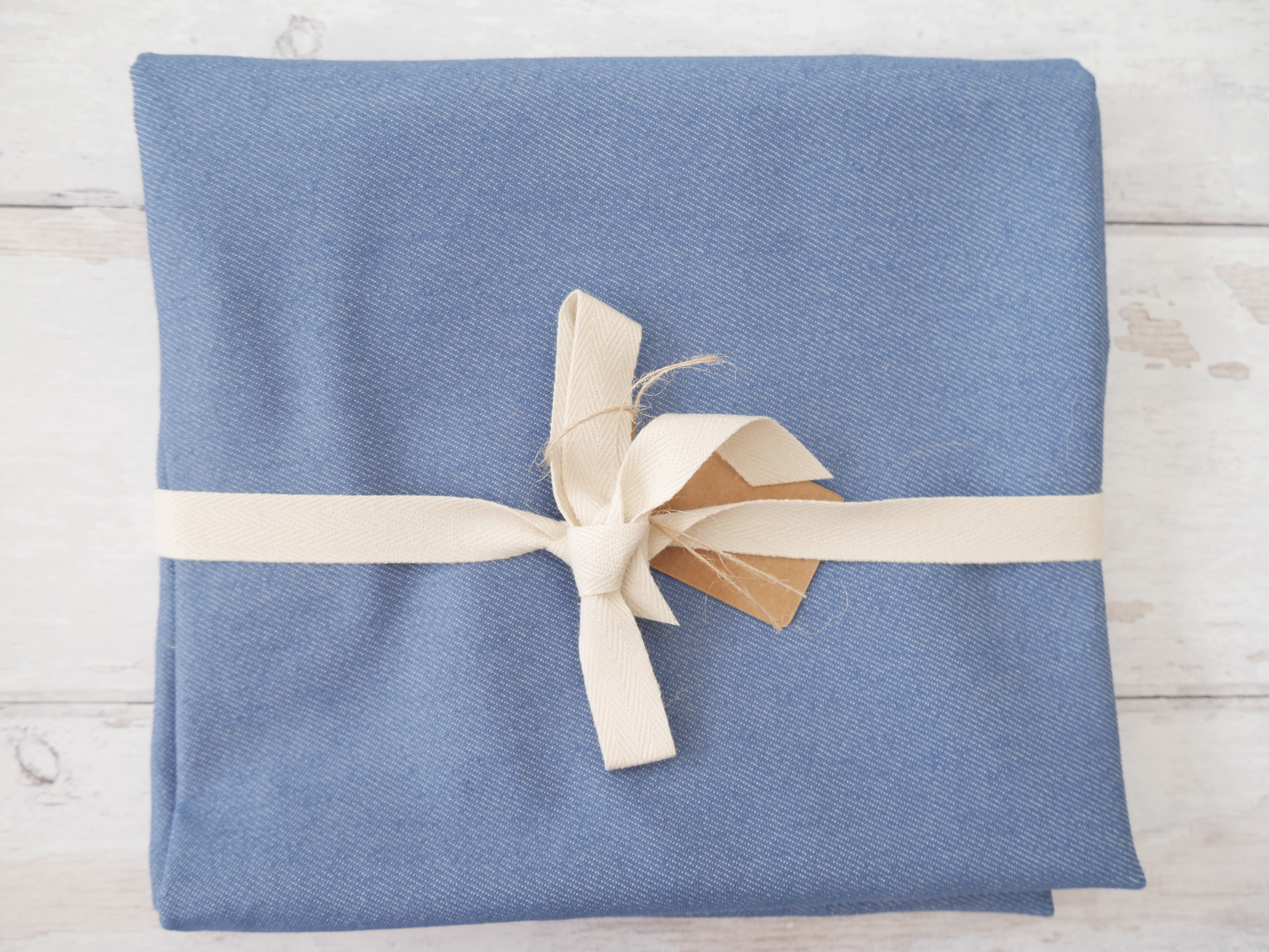 REMNANT - Stretch Denim in Mid-Blue, 0.55m-Remnants-Flying Bobbins Haberdashery