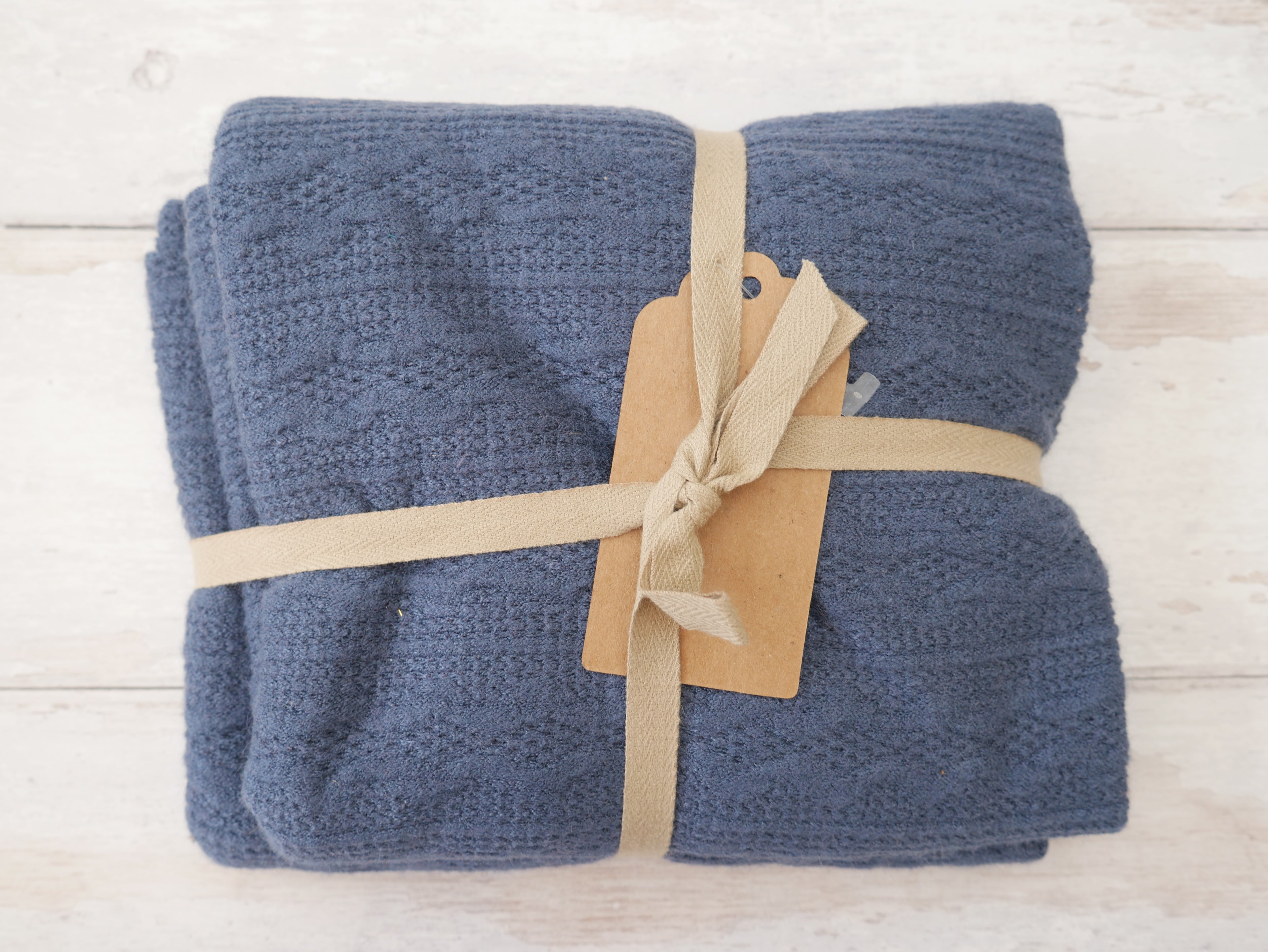 REMNANT - Florence Cable Knit in Petrol. 0.6m-Remnants-Flying Bobbins Haberdashery