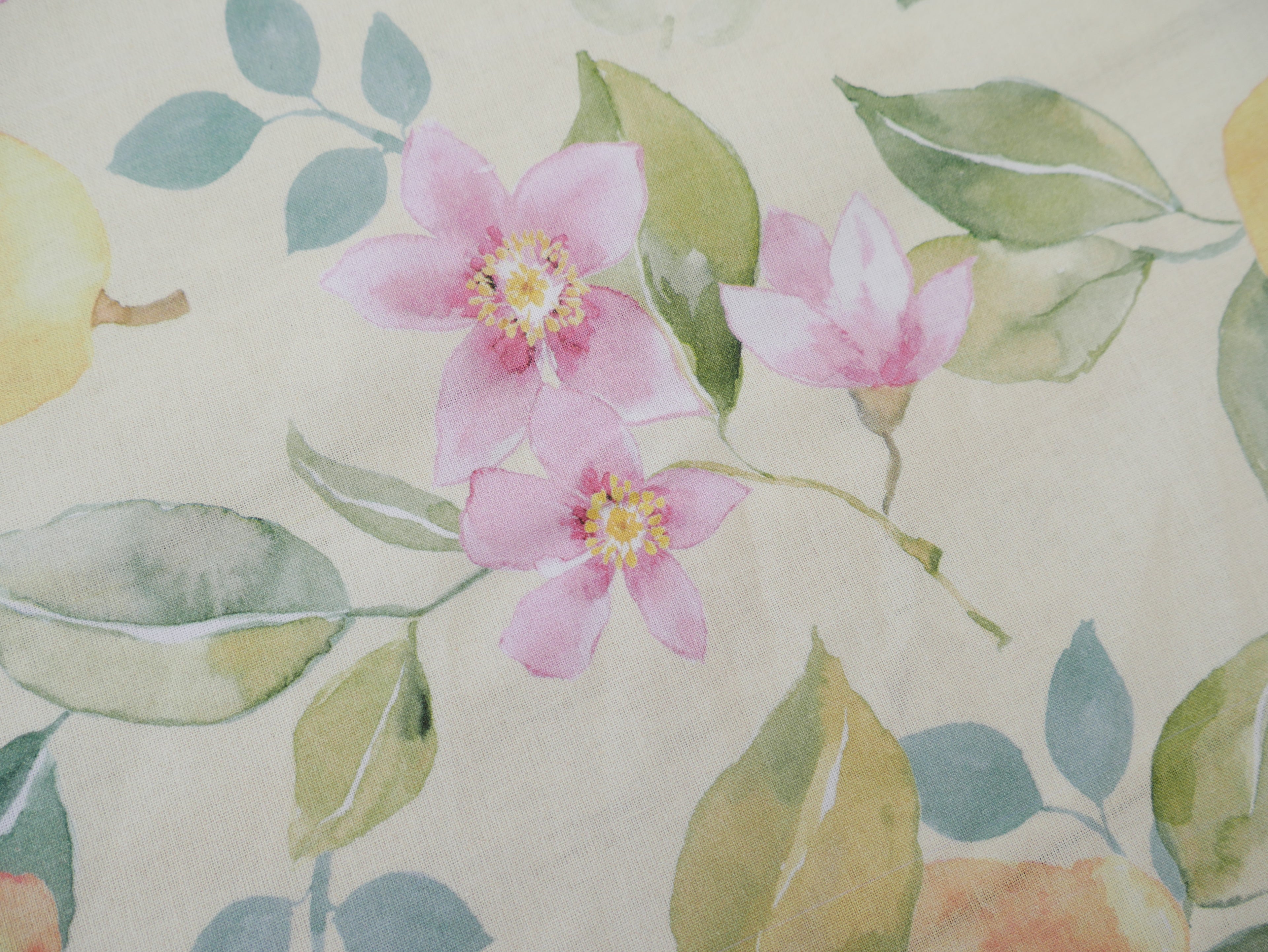 Cotton Poplin in Lemon Blossom, £16.50 p/m-Cotton Fabric-Flying Bobbins Haberdashery