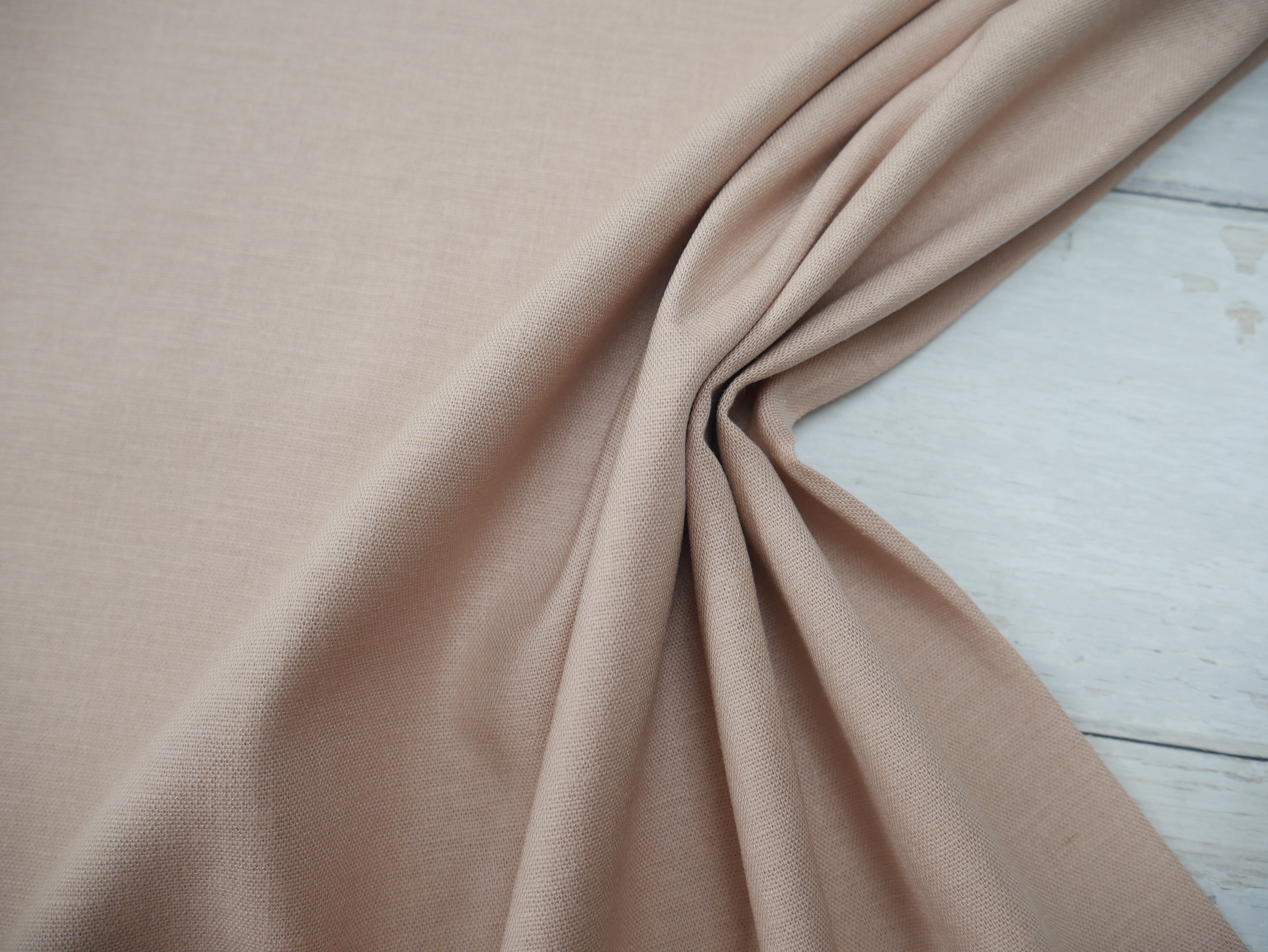Province Linen Chambray in Shell £17.50 p/m-Fabric-Flying Bobbins Haberdashery