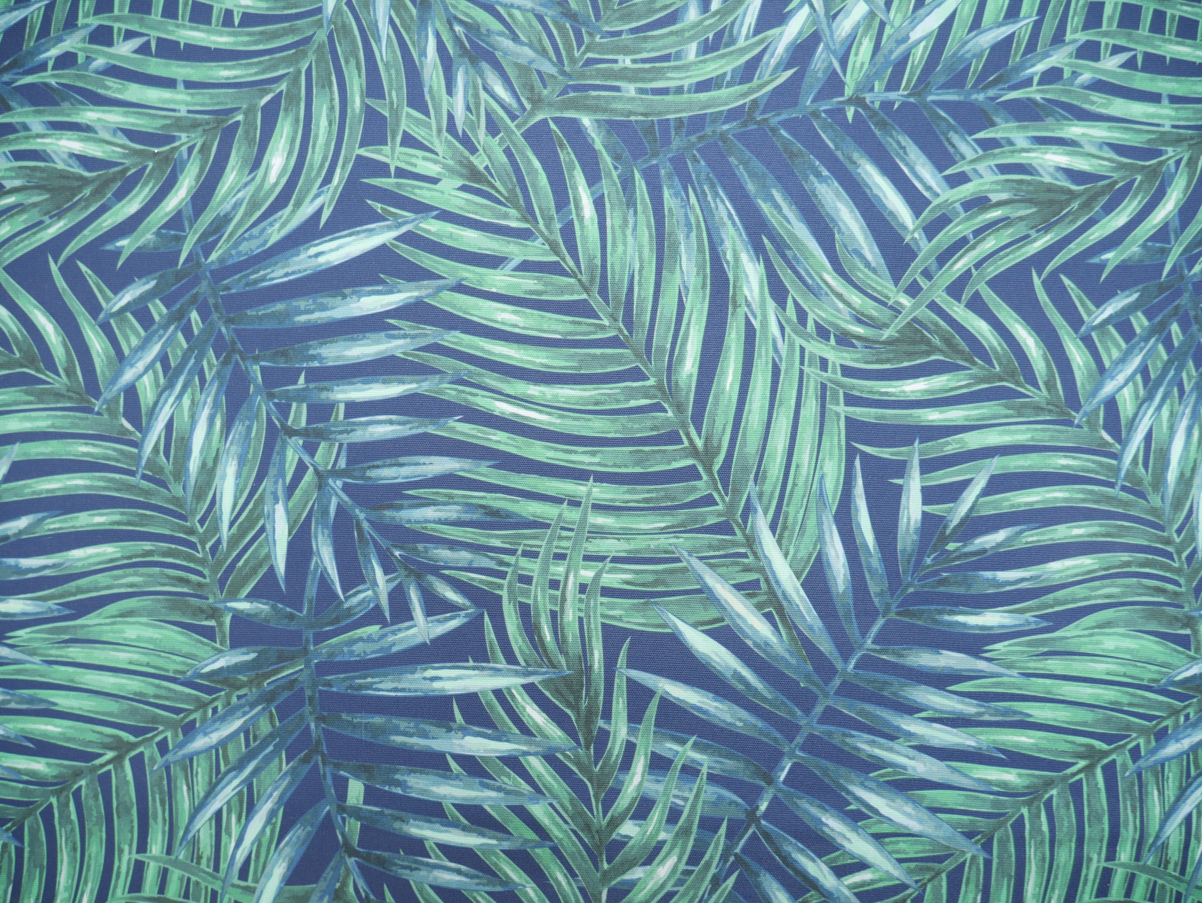 Outdoor Fabric - Chartwell Palm in Midnight, £12.00 p/m-Polyester-Flying Bobbins Haberdashery