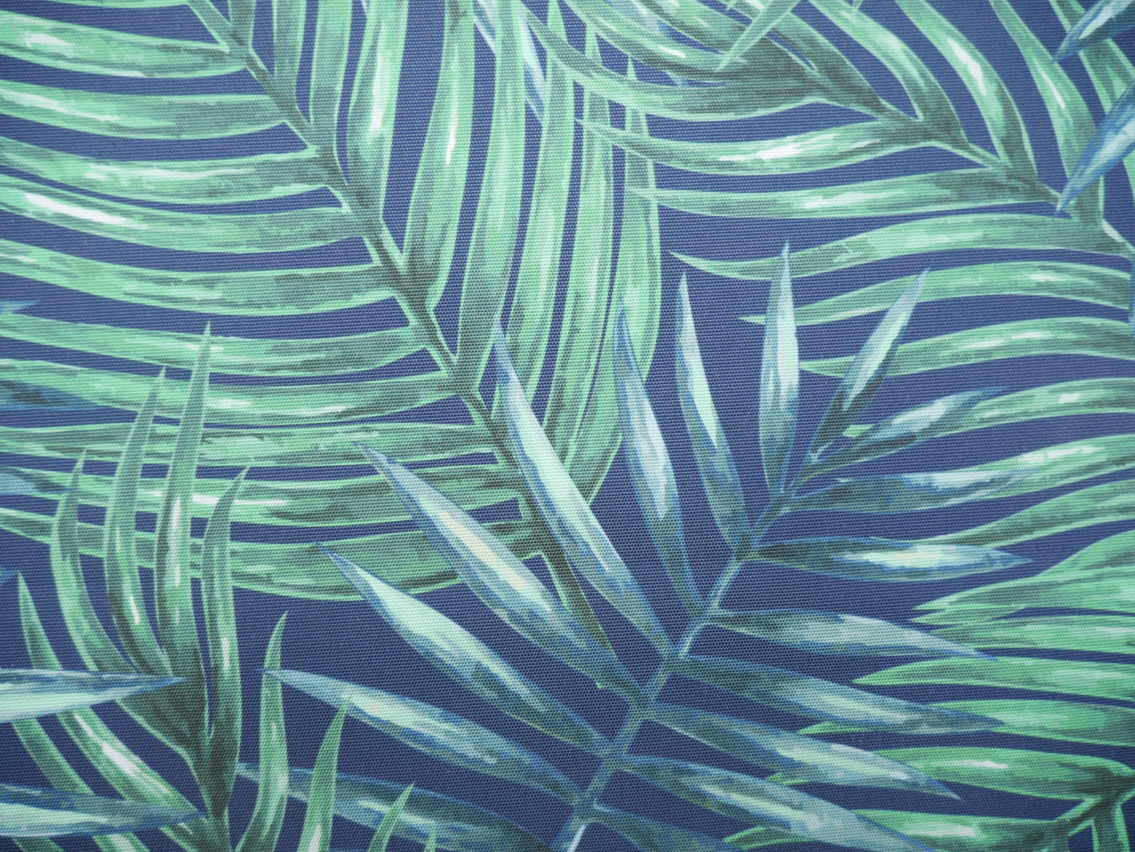 Outdoor Fabric - Chartwell Palm in Midnight, £12.00 p/m-Polyester-Flying Bobbins Haberdashery